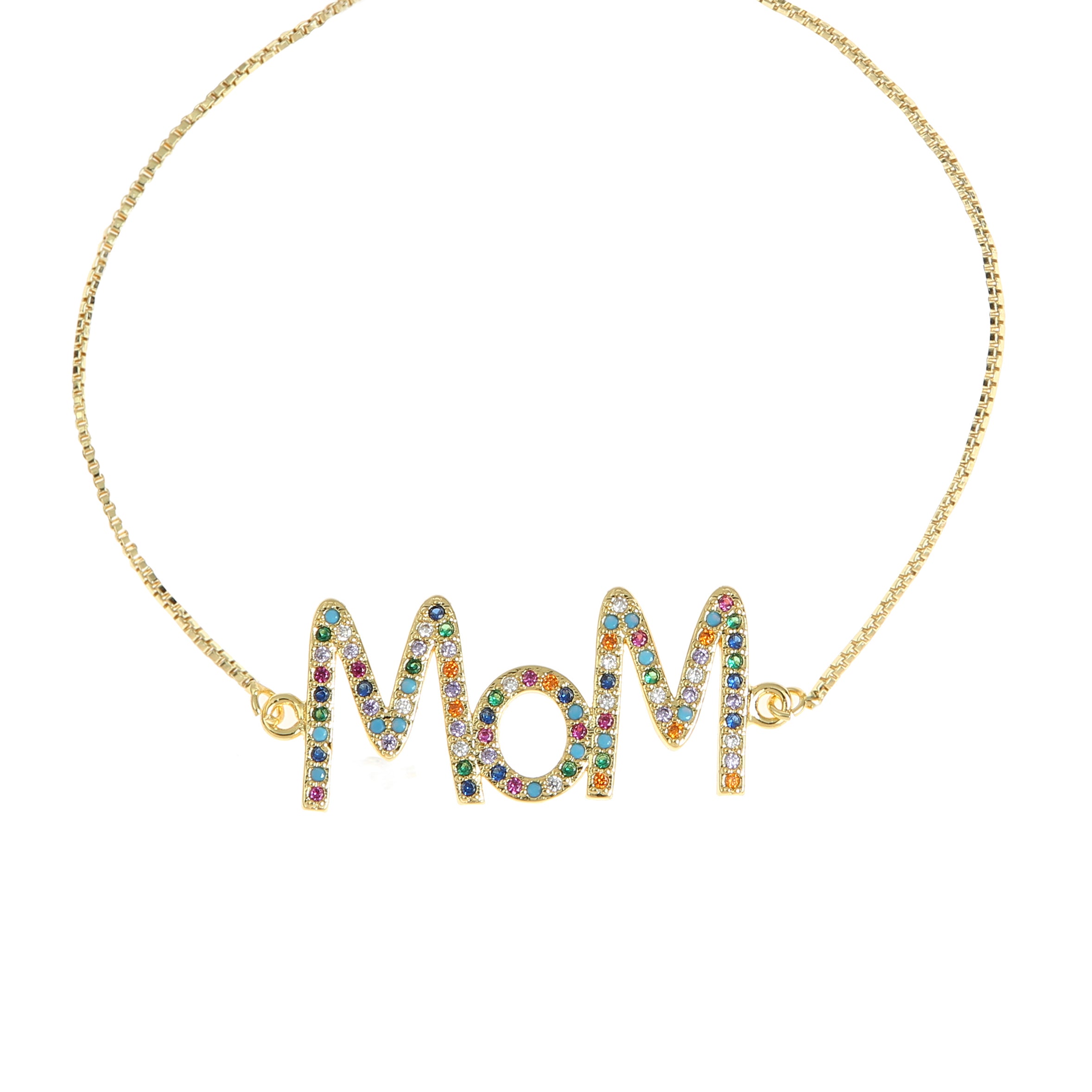 Mom Zircon Chain Bracelets B3291