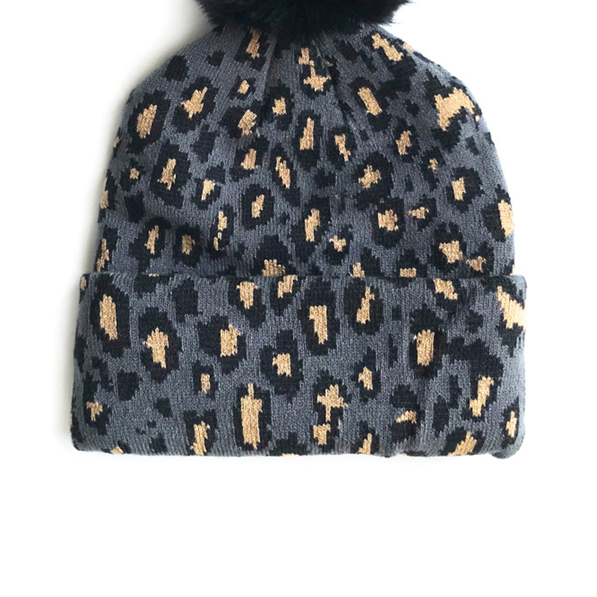 Animal Pattern Pompom Hat C0246