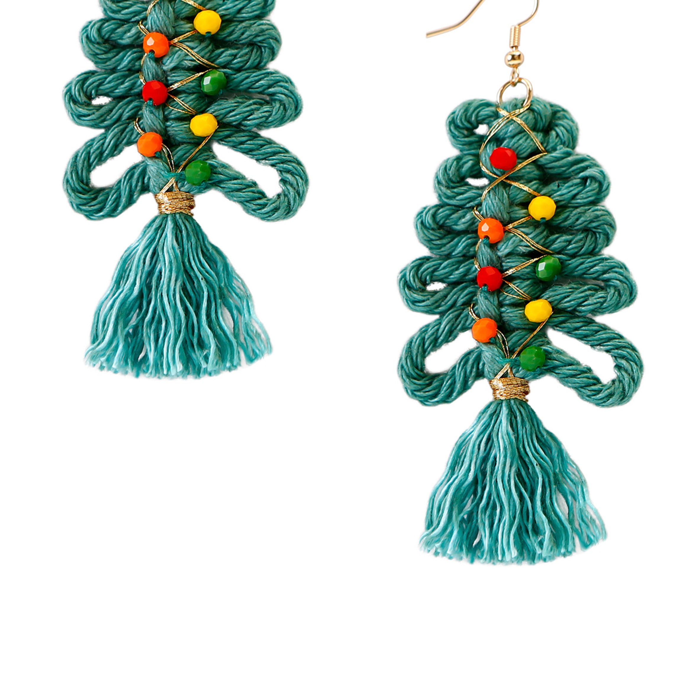Christmas Tree Tassel Earrings E5085