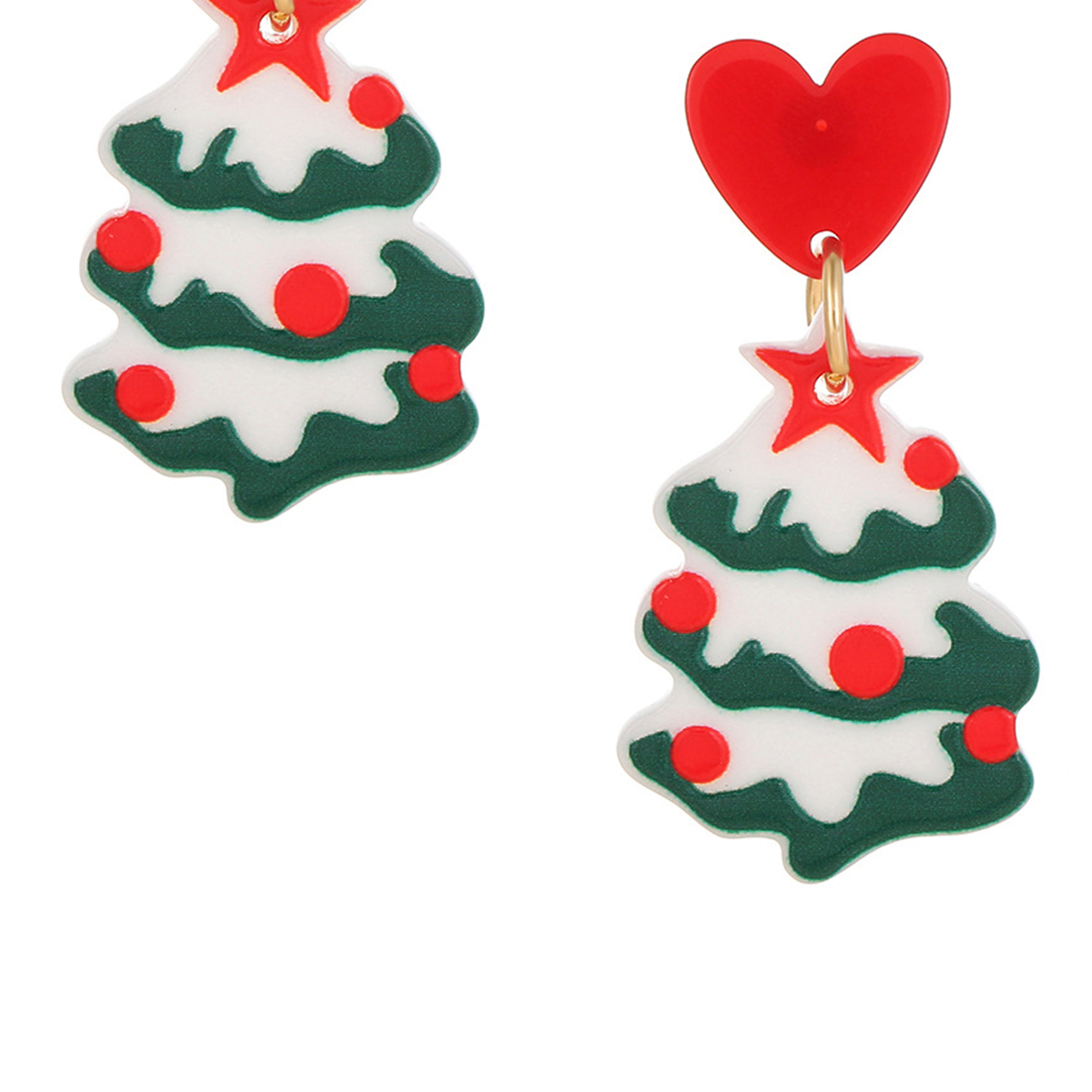 Christmas Tree Acrylic Earrings E5115