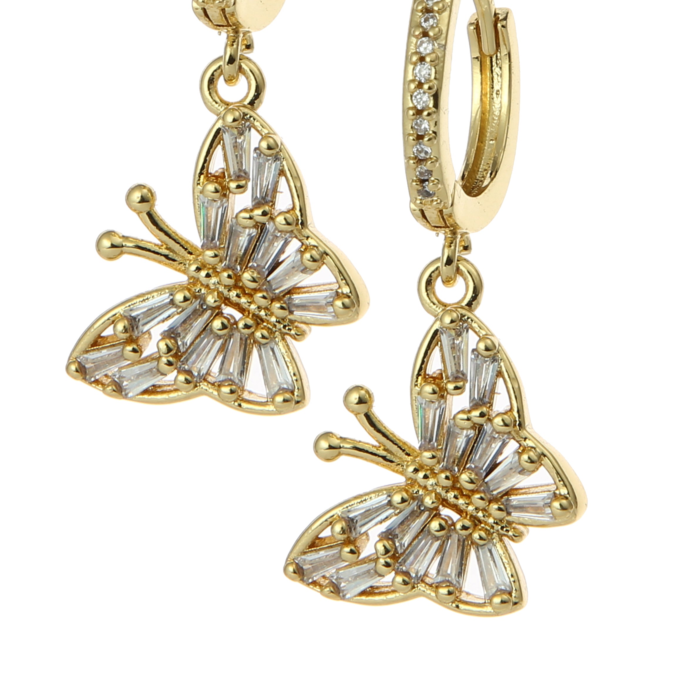 Butterfly Zircon Earrings E5417