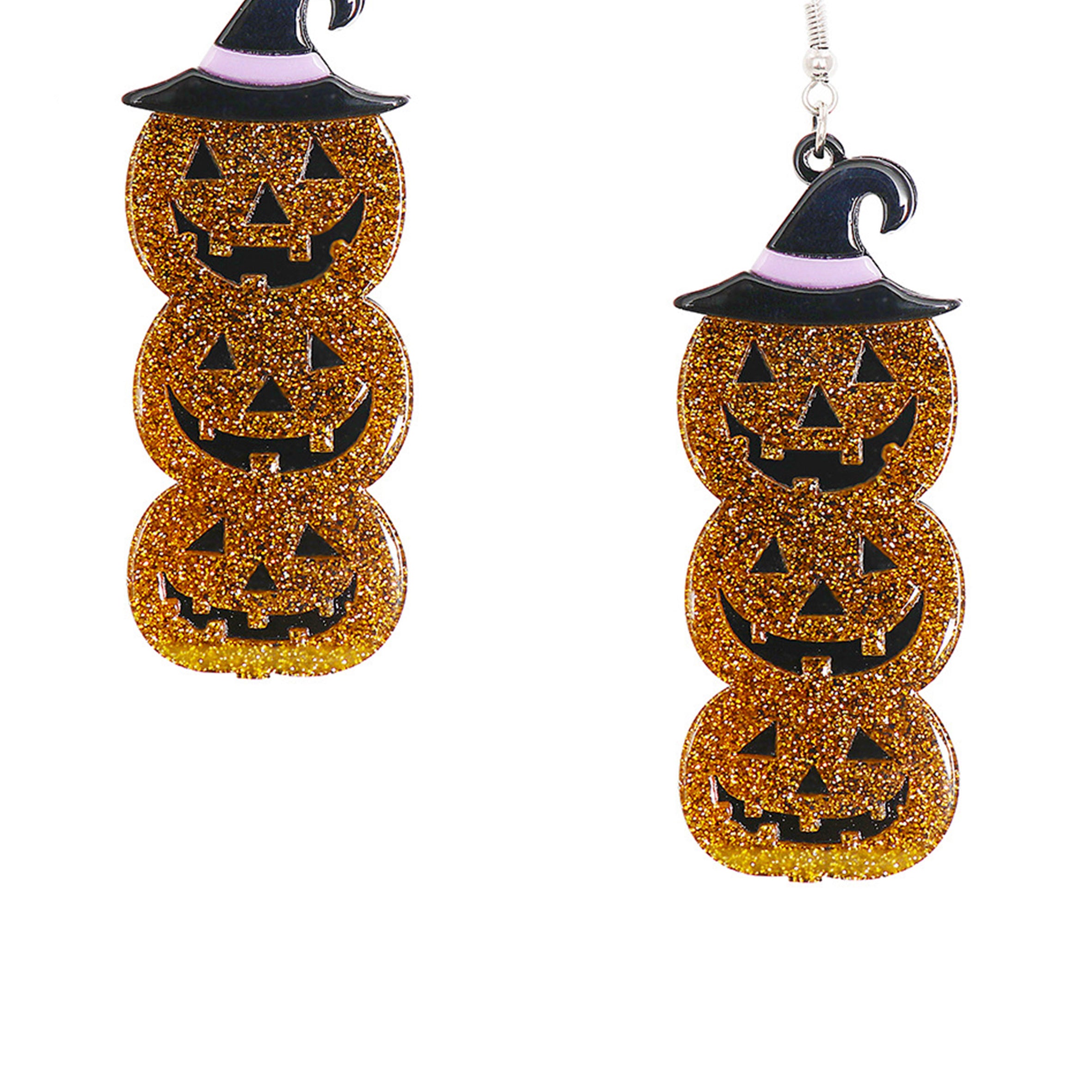 Pumpkin Acrylic Earrings E6262