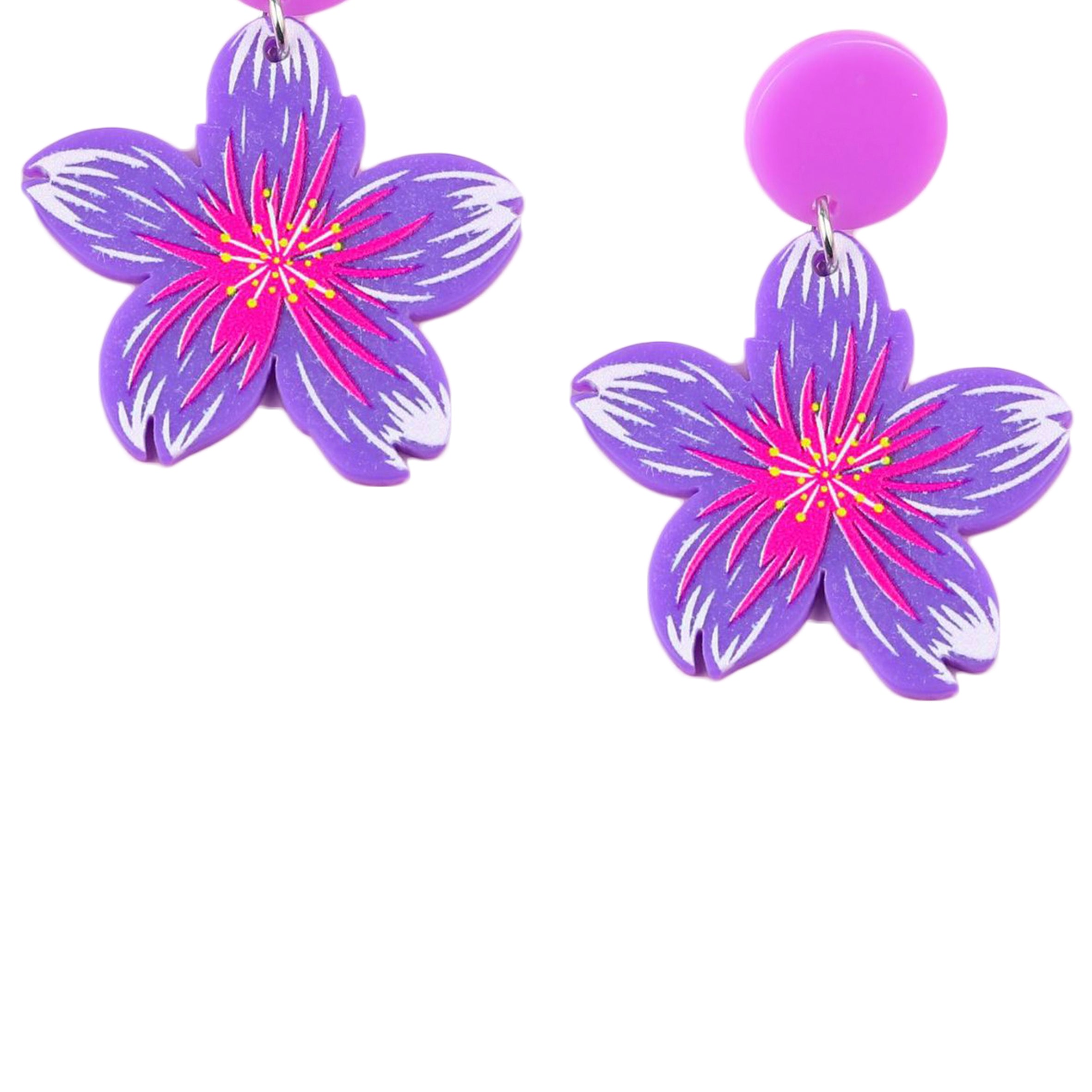 Flower Acrylic Earrings E6884