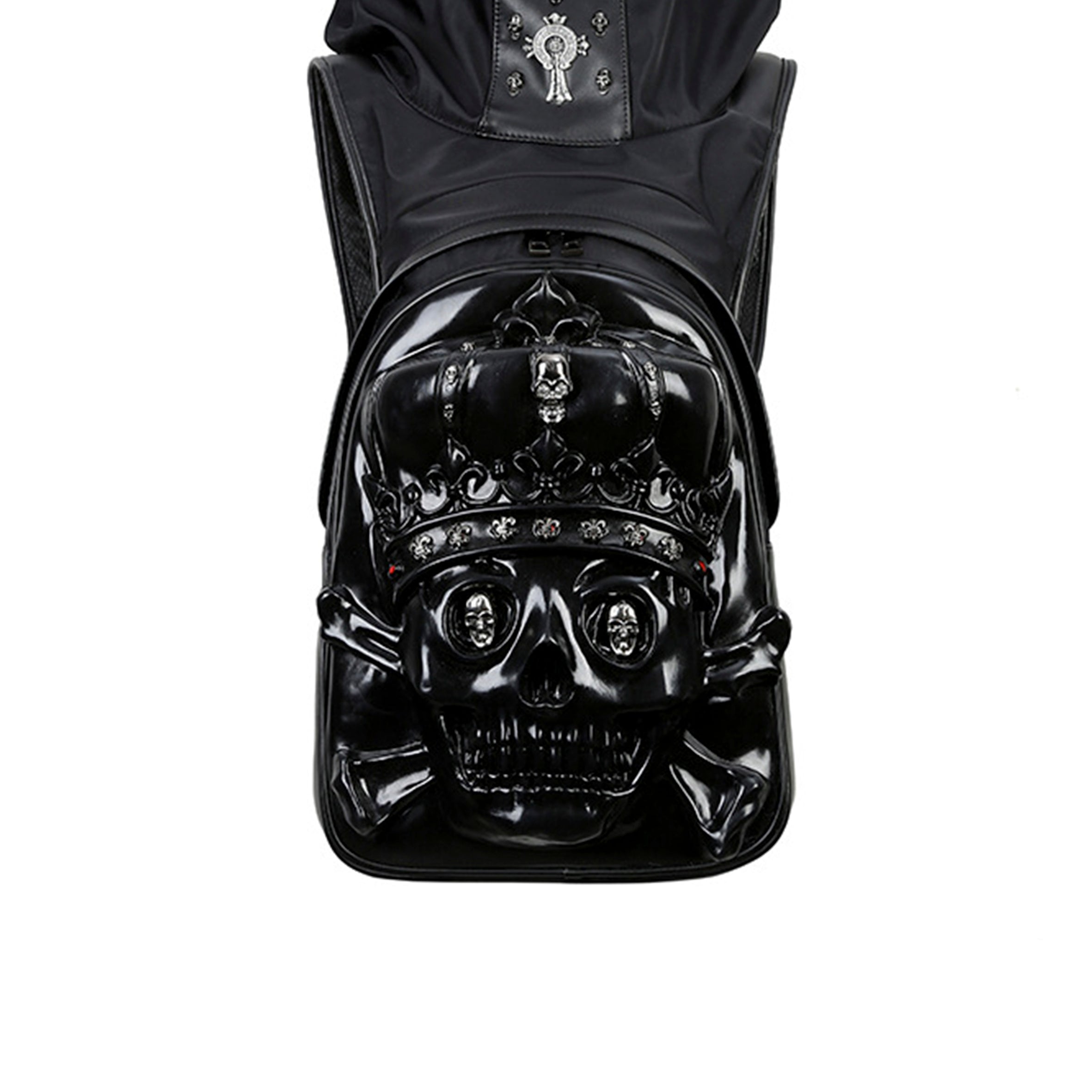 Skull Leather With Hat Backpack HB1531