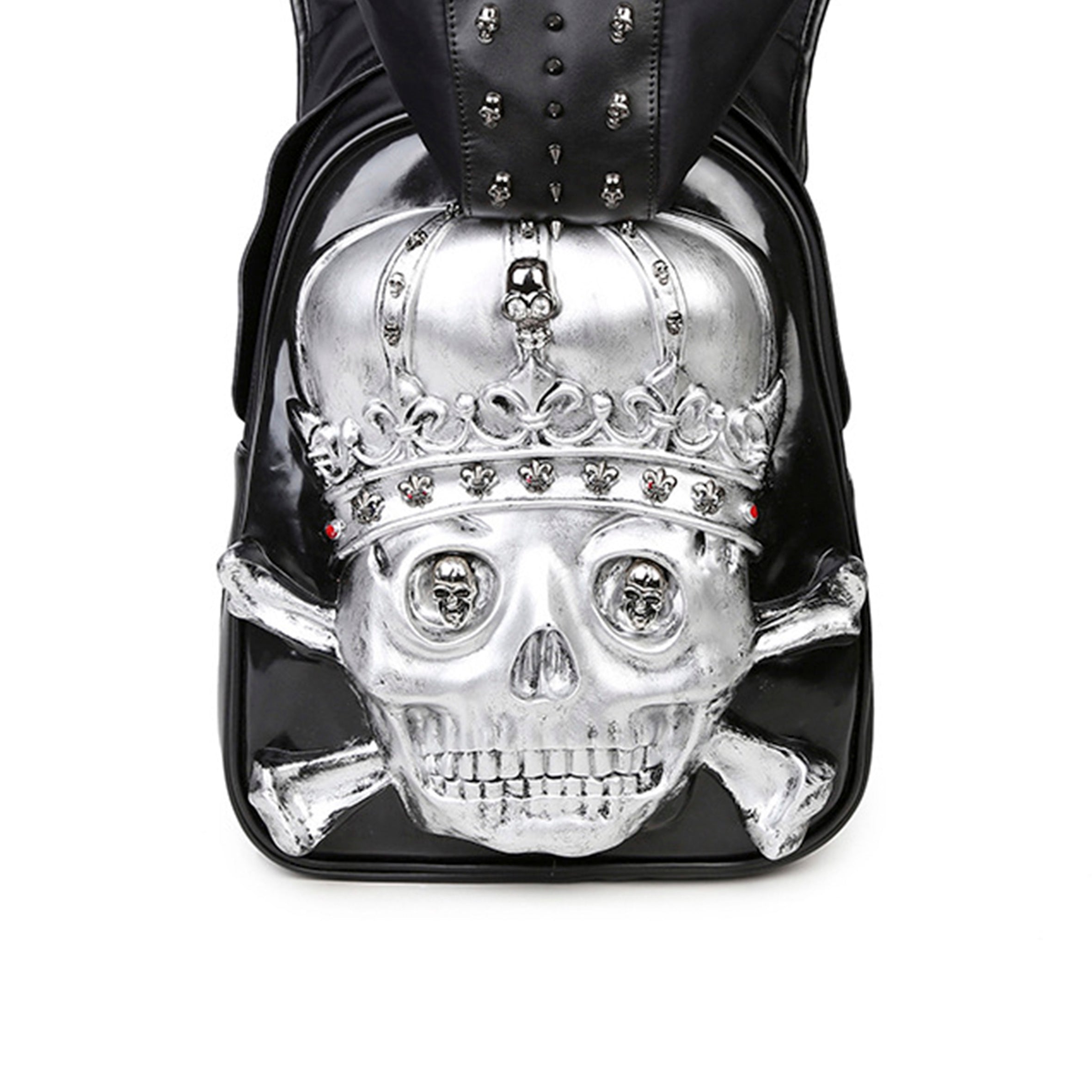 Skull Leather With Hat Backpack HB1531