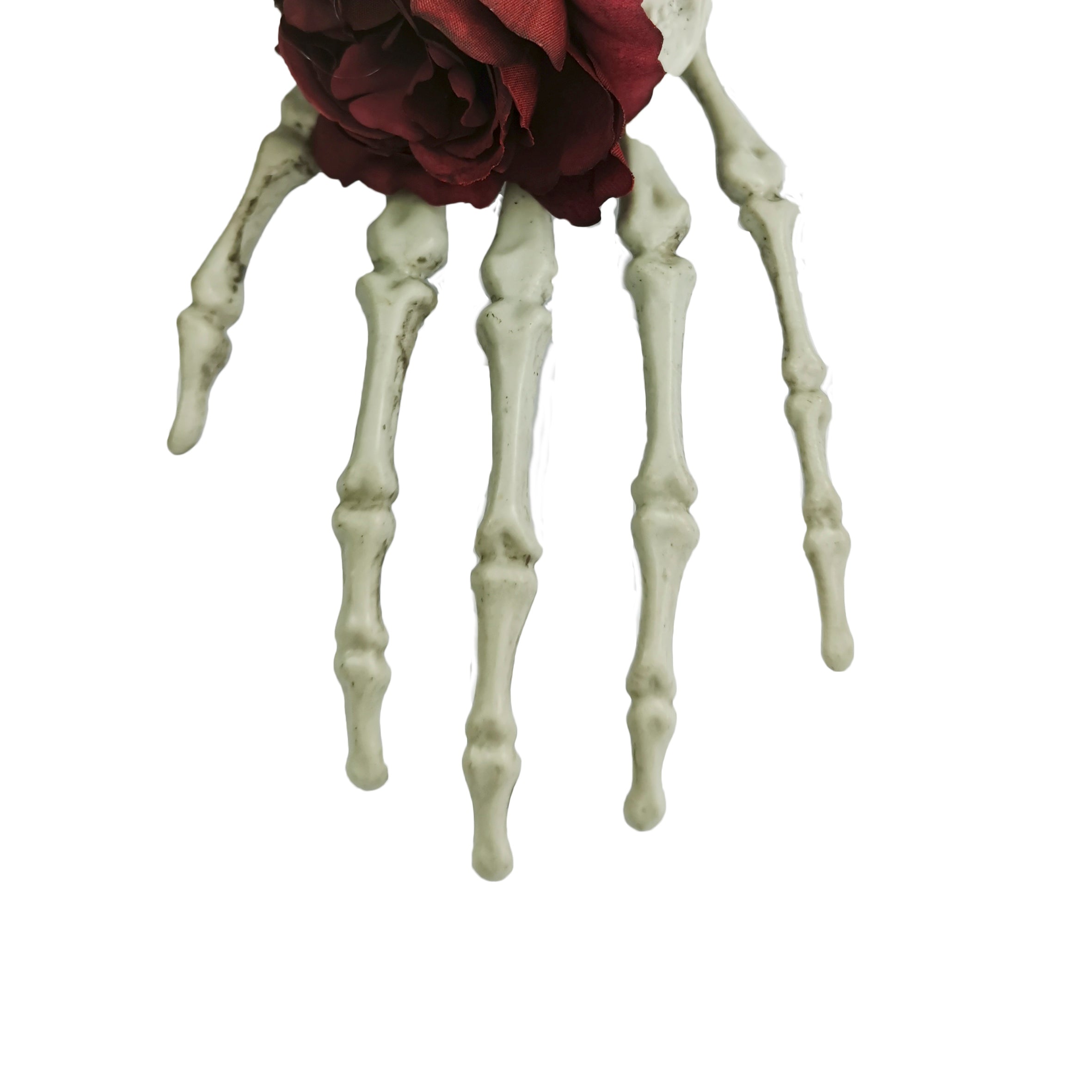 Skeleton Hand Rose Hair Clip L3828