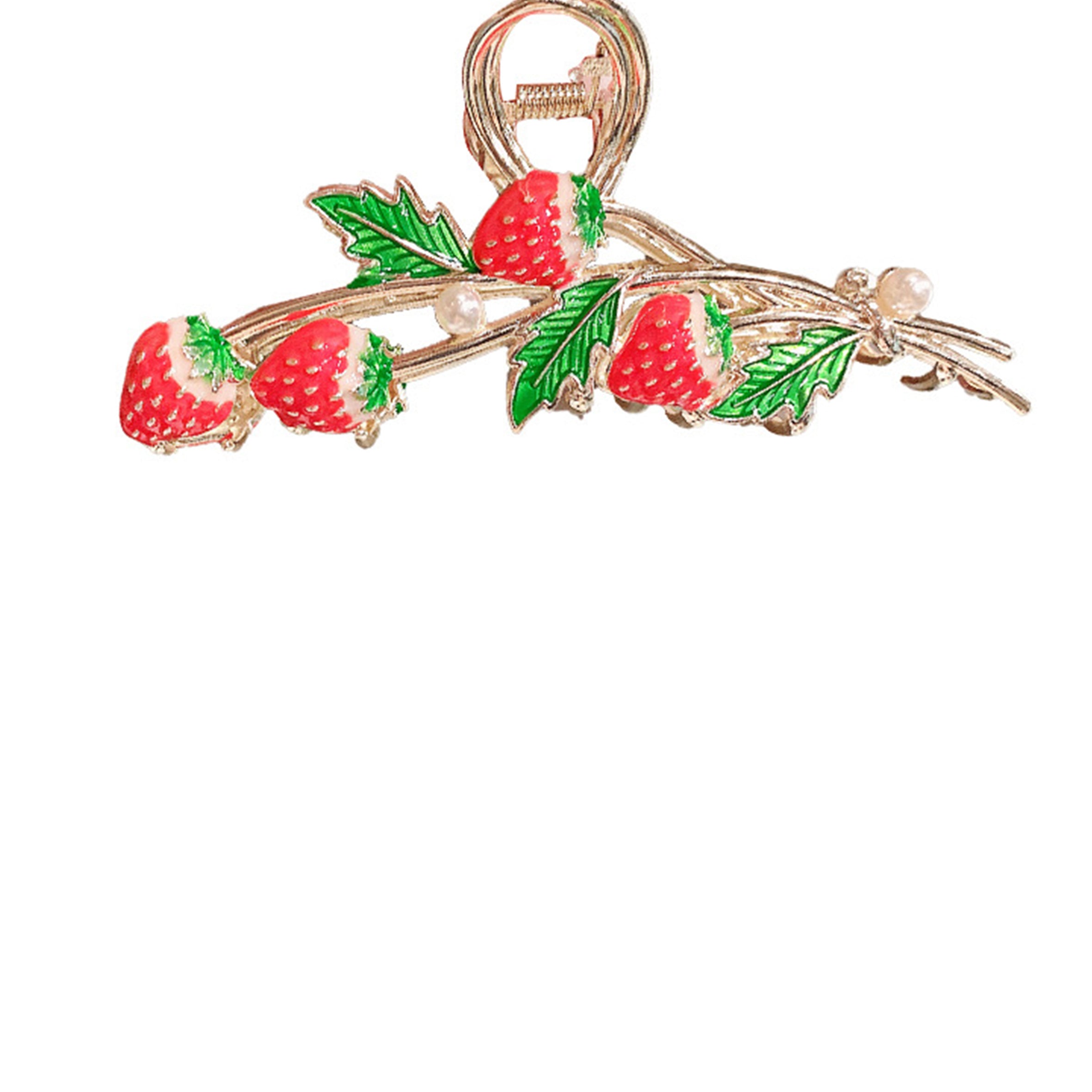Strawberry Alloy Hair Clip L4359