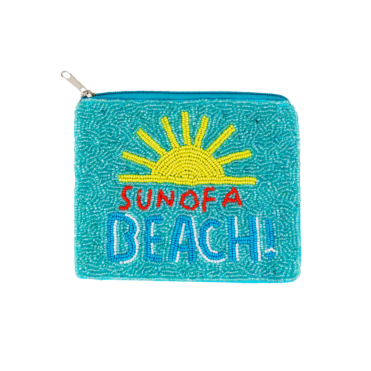 SUN OF A BEACH BEADED COIN POUCH main image 1