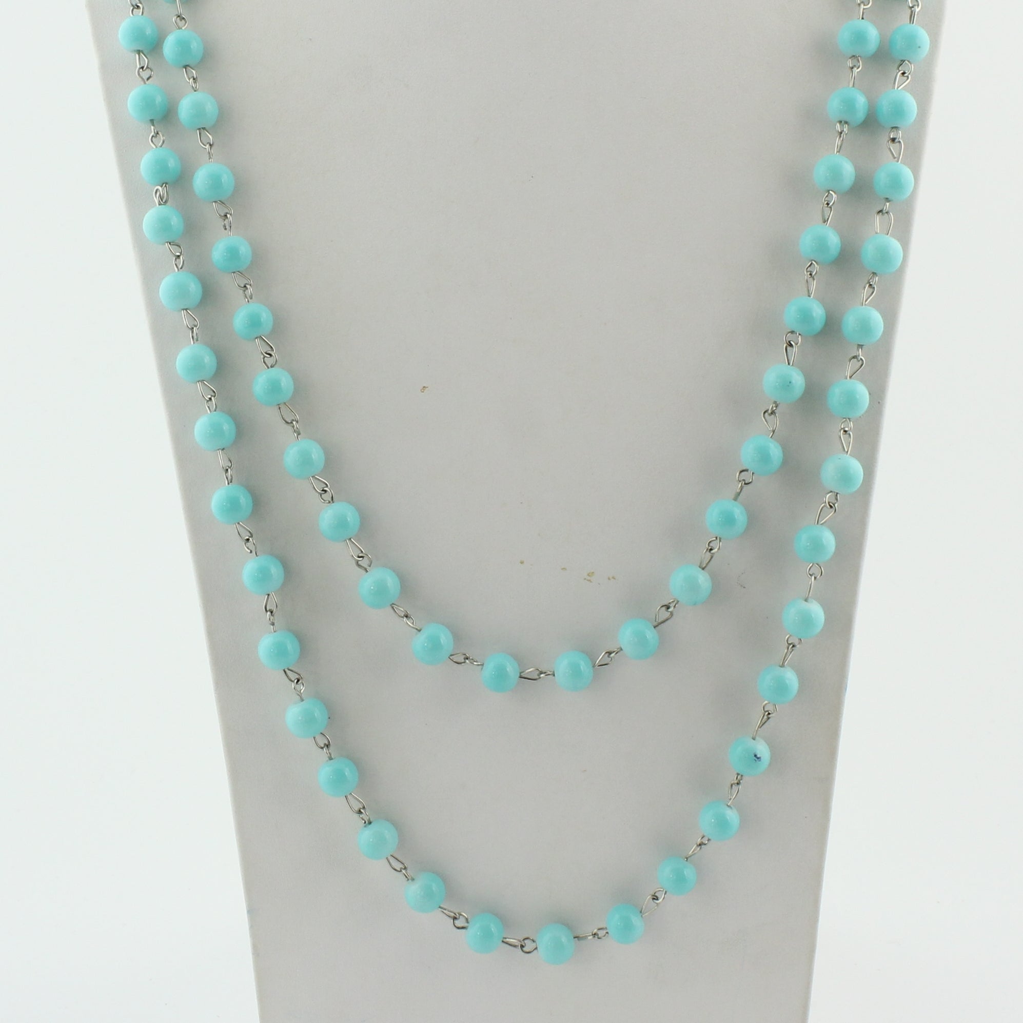 Crystal Bead Layer Long  Necklaces N1074