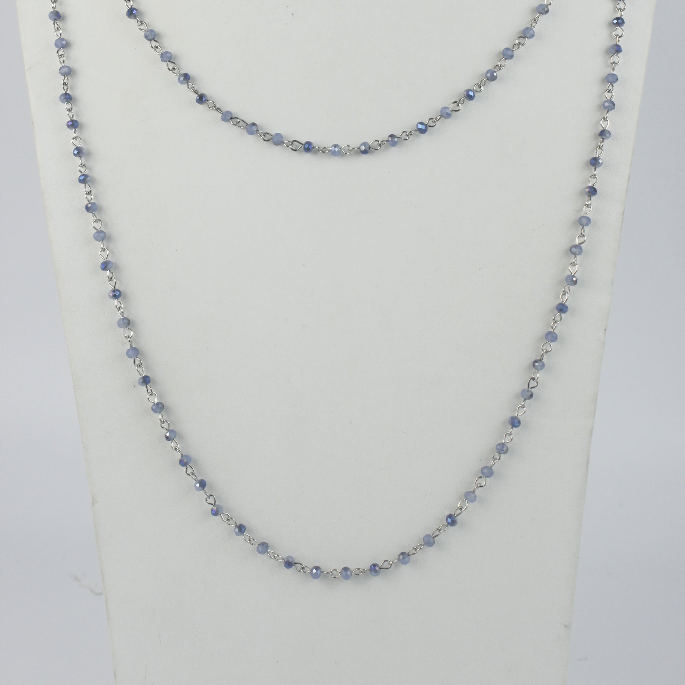 Crystal Beads Chain Necklace N1163-39