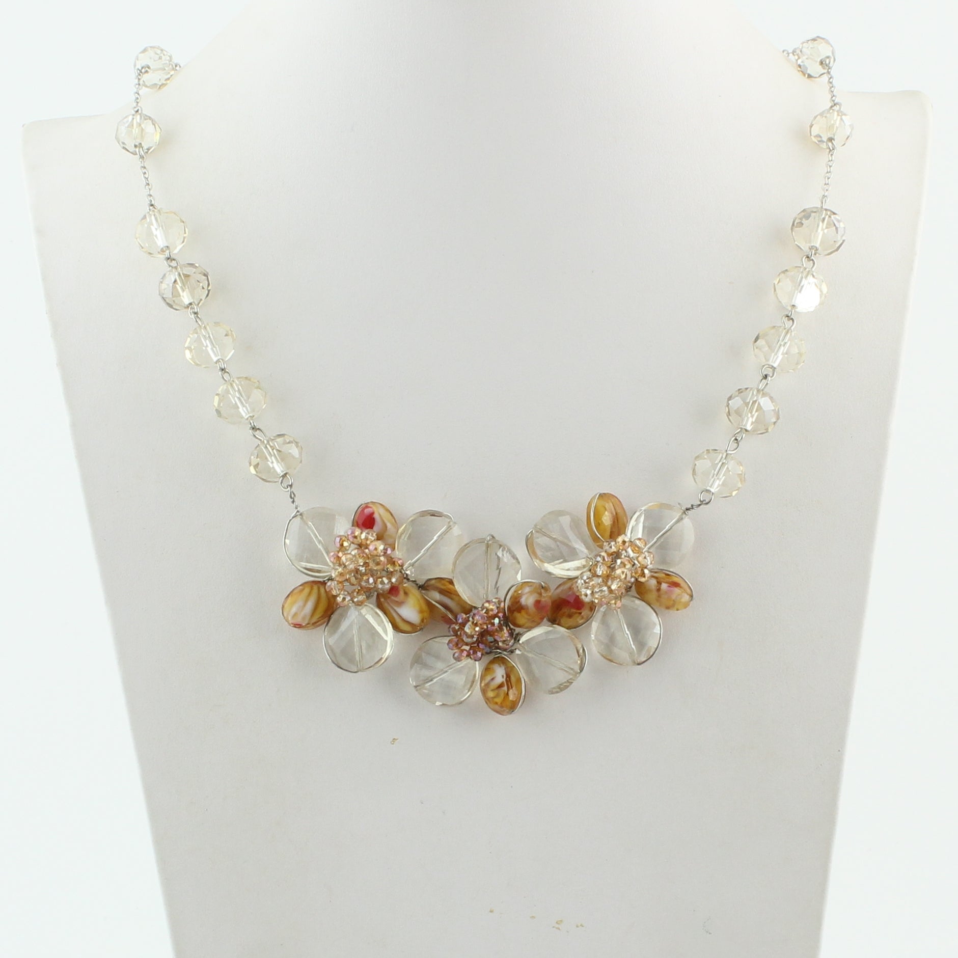Flower Crystal Necklaces N1571