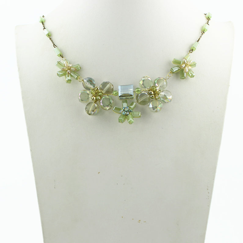 Flower Crystal Short Necklace N2103