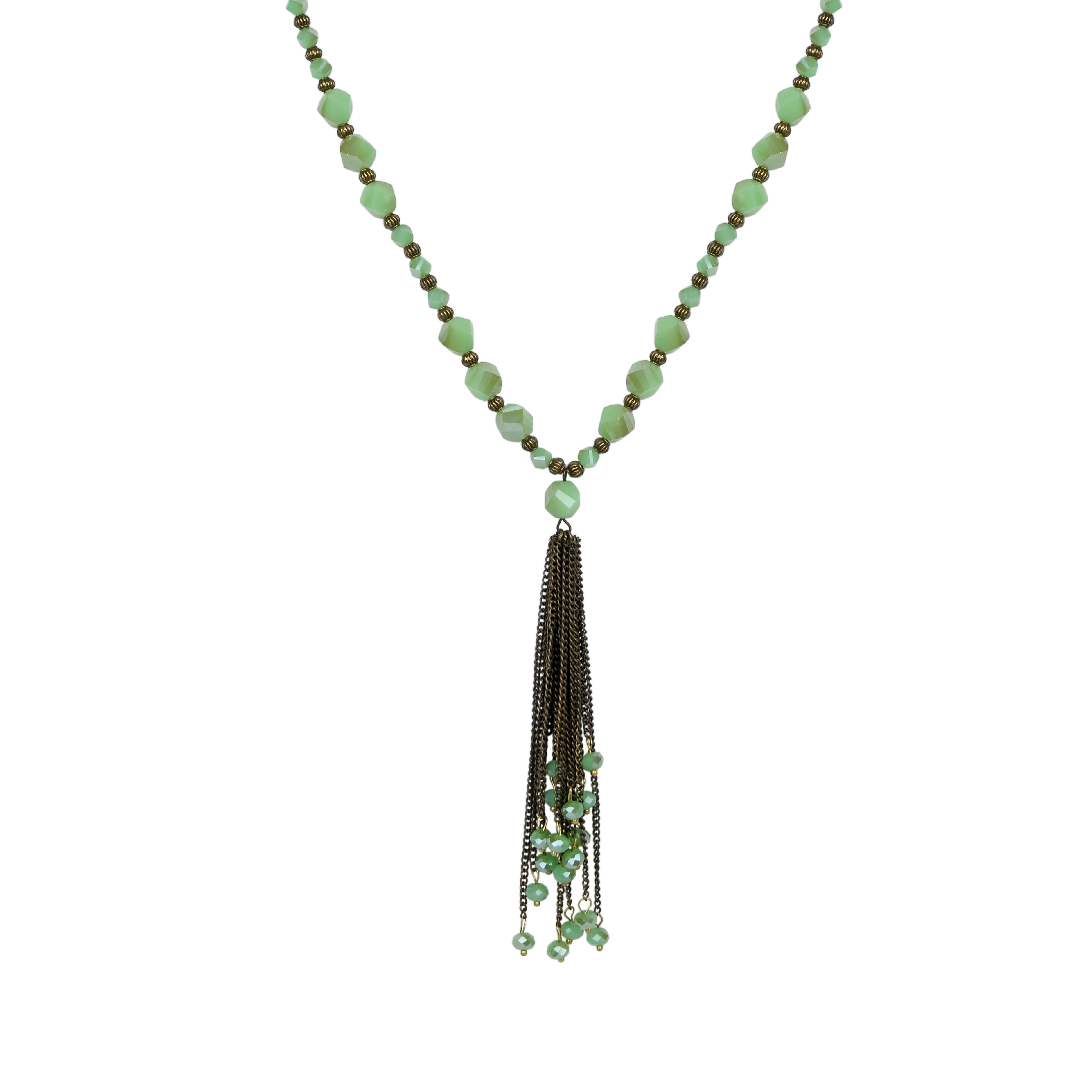 Crystal Long Tassel Necklaces N2248