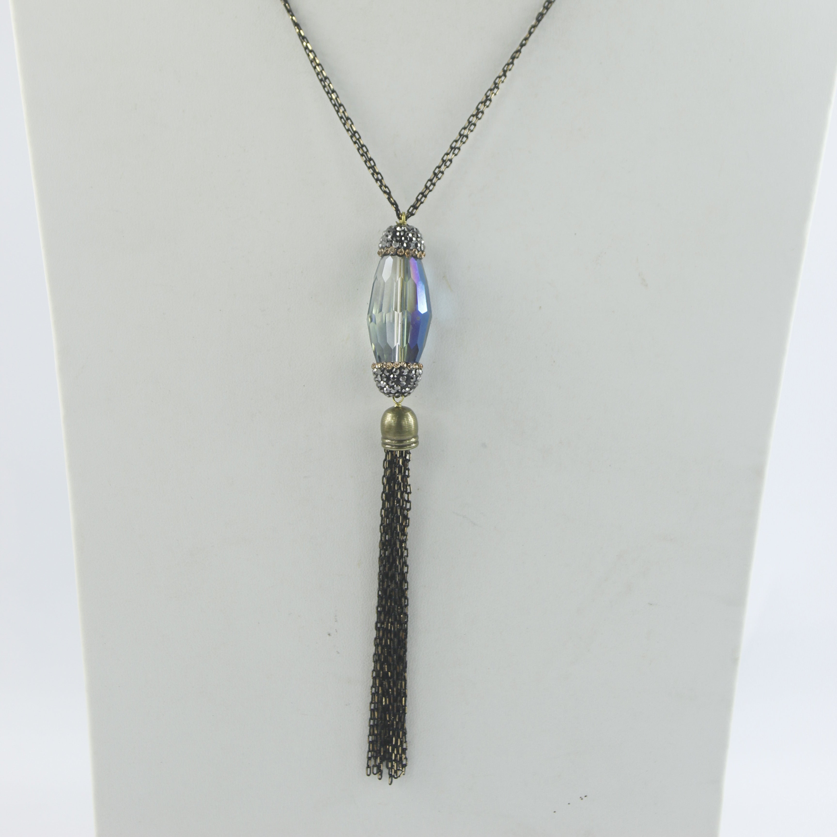 Elegant Women Charm Tassel Crystal Chain Necklaces N2308