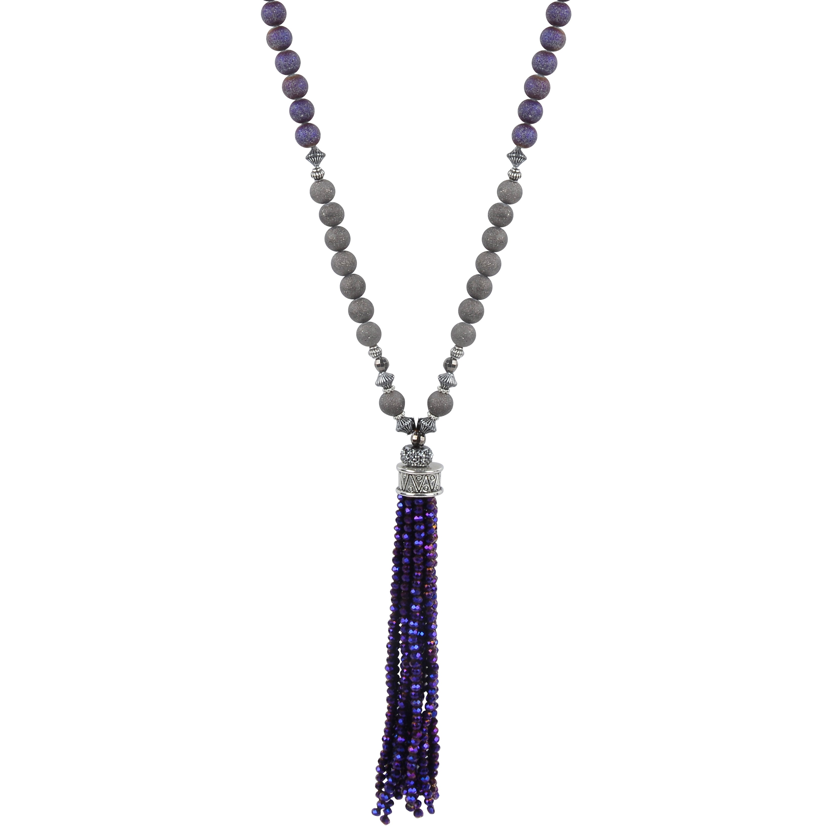 Fashion Crystal Tassel Long Necklace N3029