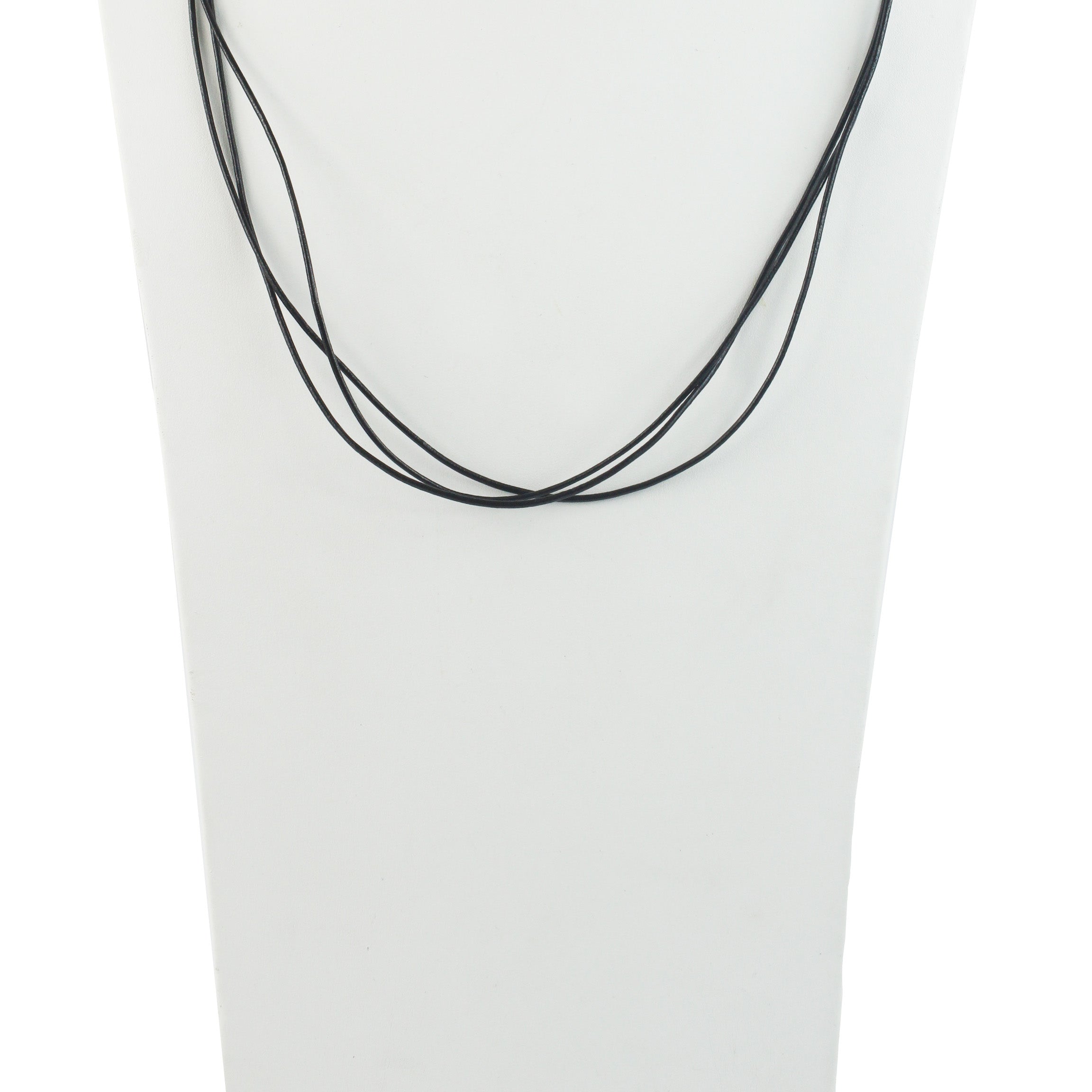 Black Leatherette  Necklace for Pendant N3046