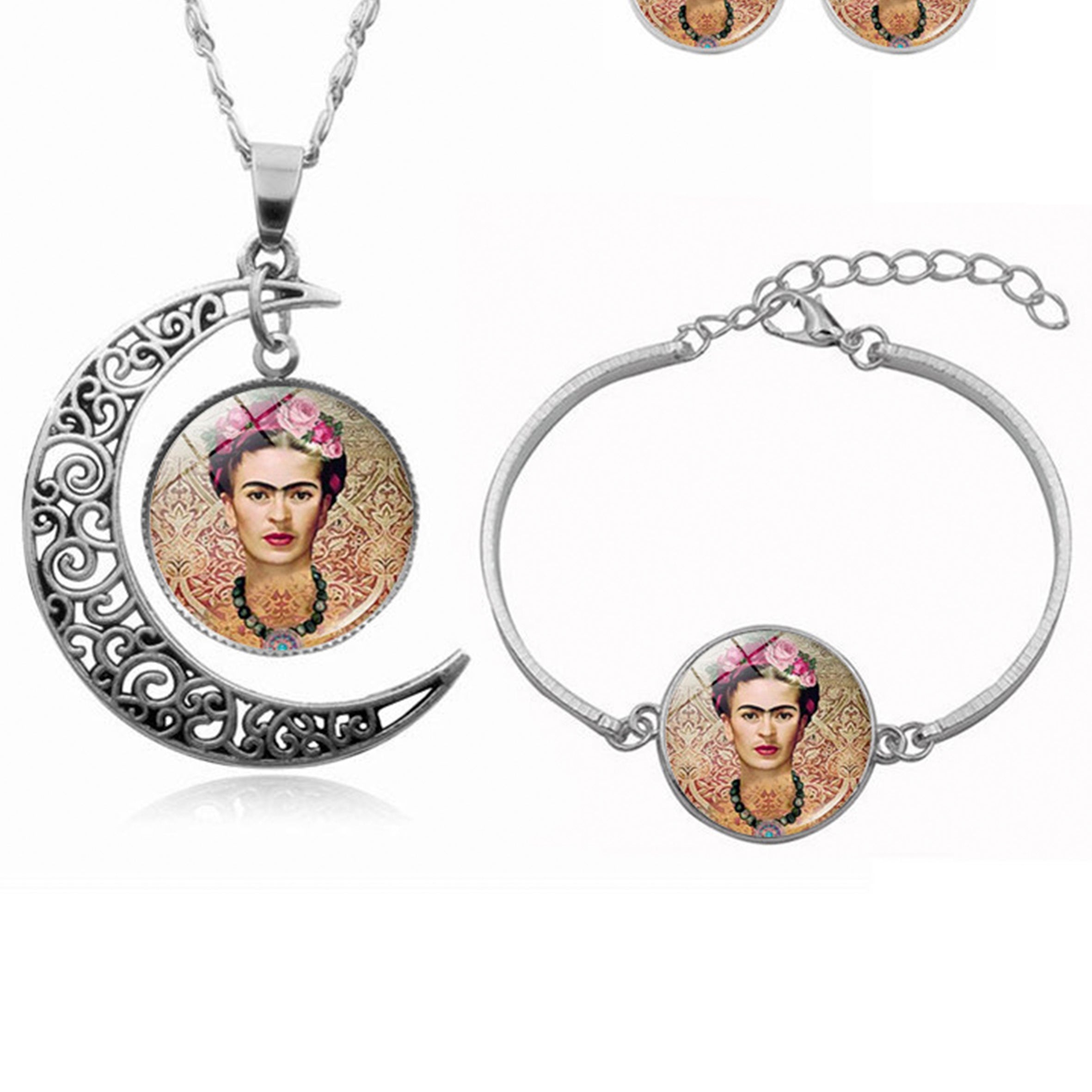 Frida Pendant Necklace & Earrings & Bracelet Set N3993-SET