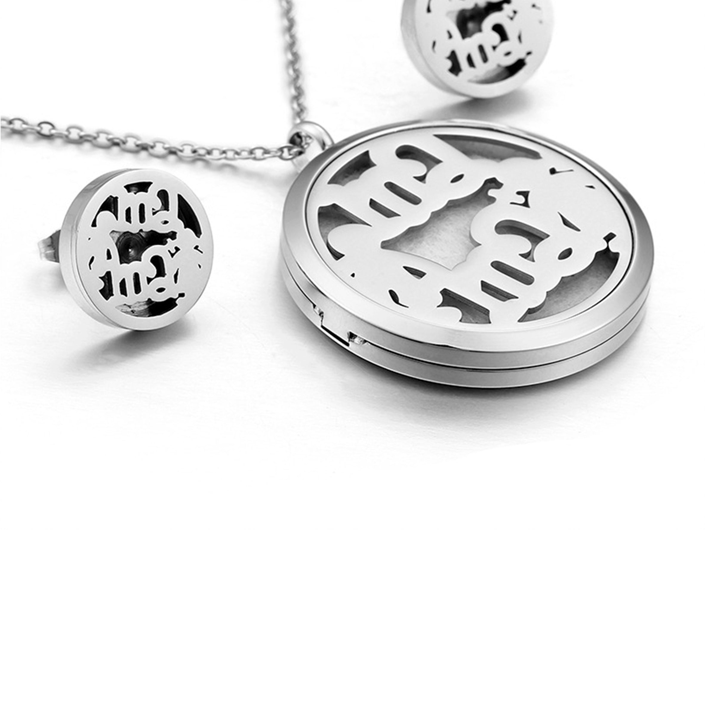 MAMA Disc  Stainless Steel Necklace N4418