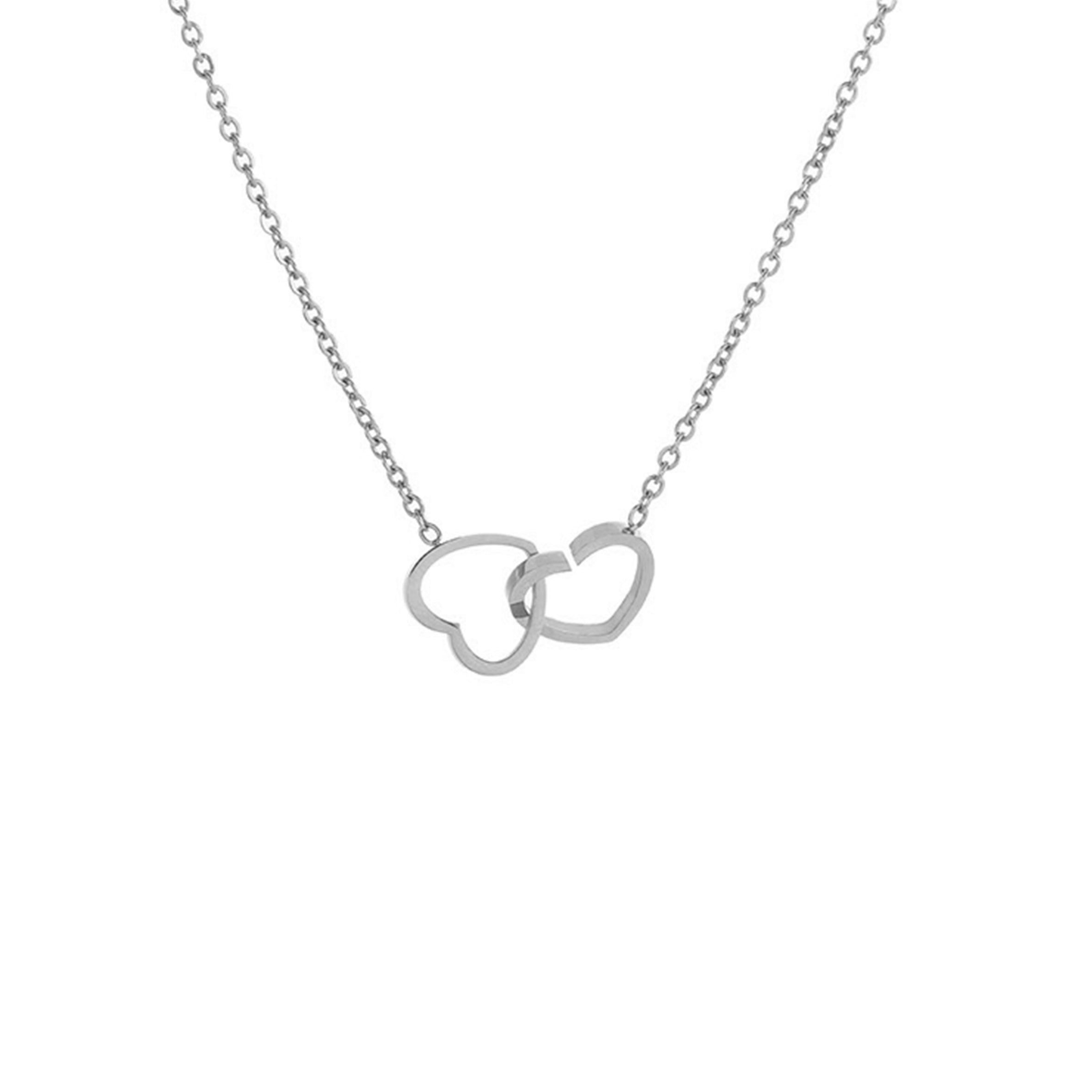 Heart Hoop Stainless Steel Chain Necklaces N4537