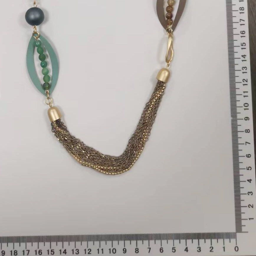 Behemia Geometry Chain Long Necklace N4842