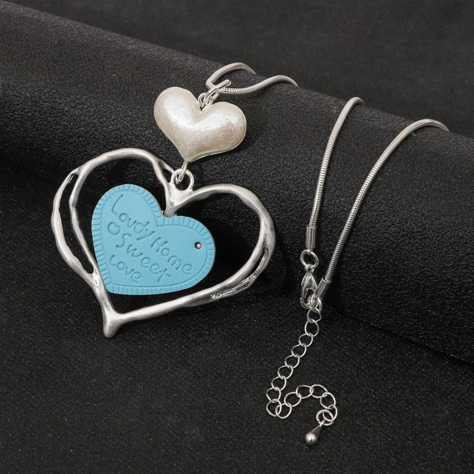 Heart Pendant Chain Alloy Necklace N5051
