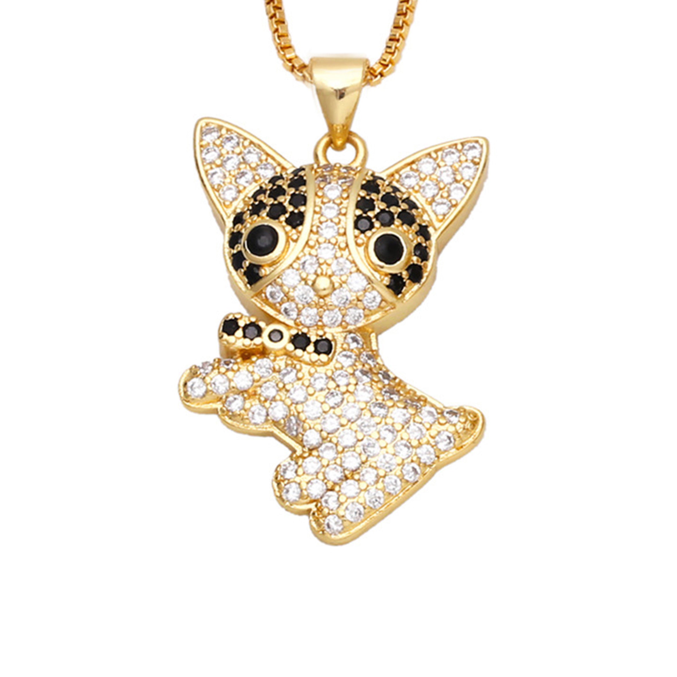 Kitty Cat Cubic Zirconia Pendant Necklace N5192