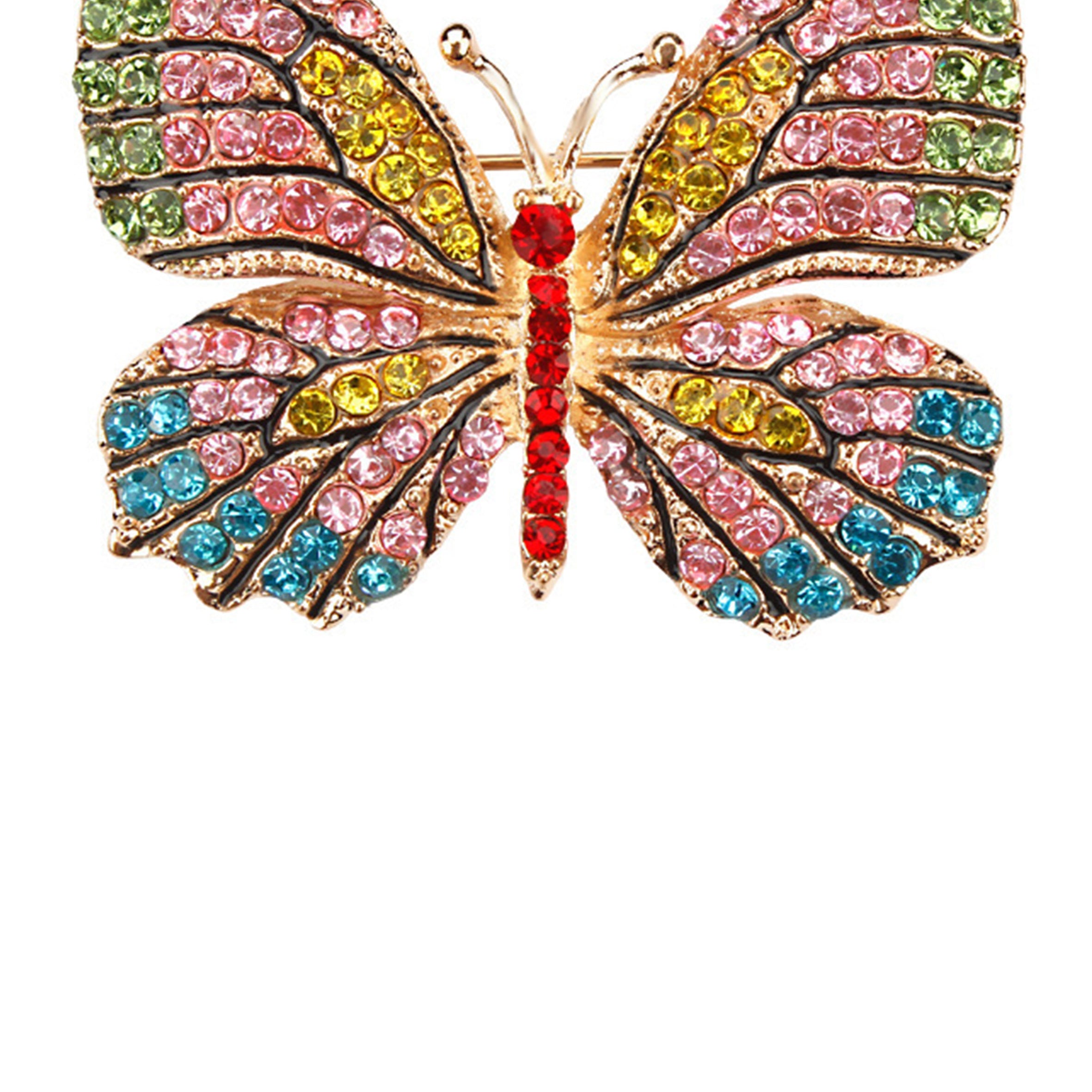 Butterfly Rhinestone Brooch PA3403