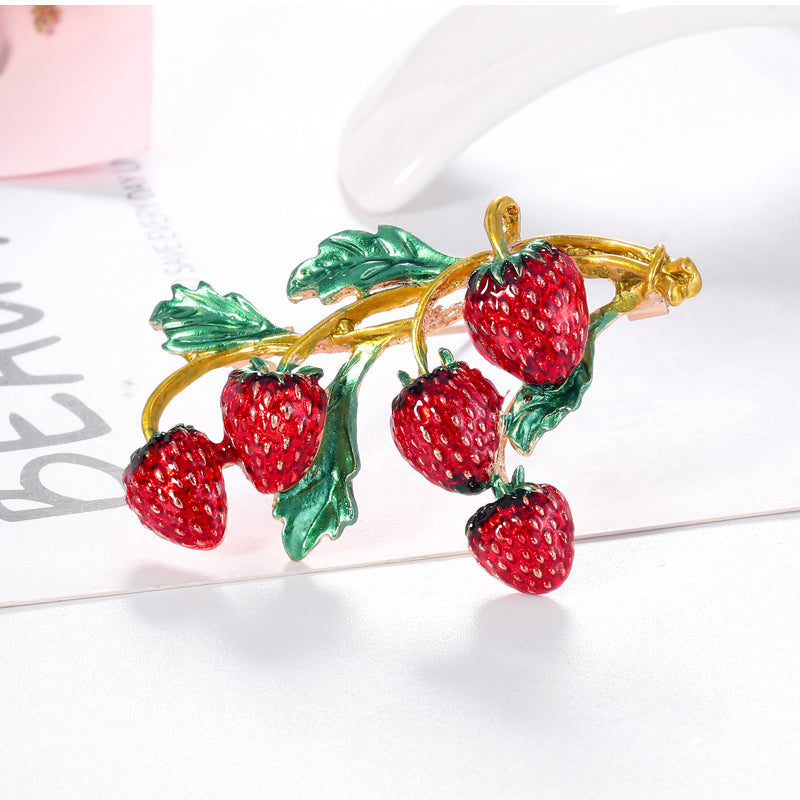 Strawberry Alloy Pin PA3661