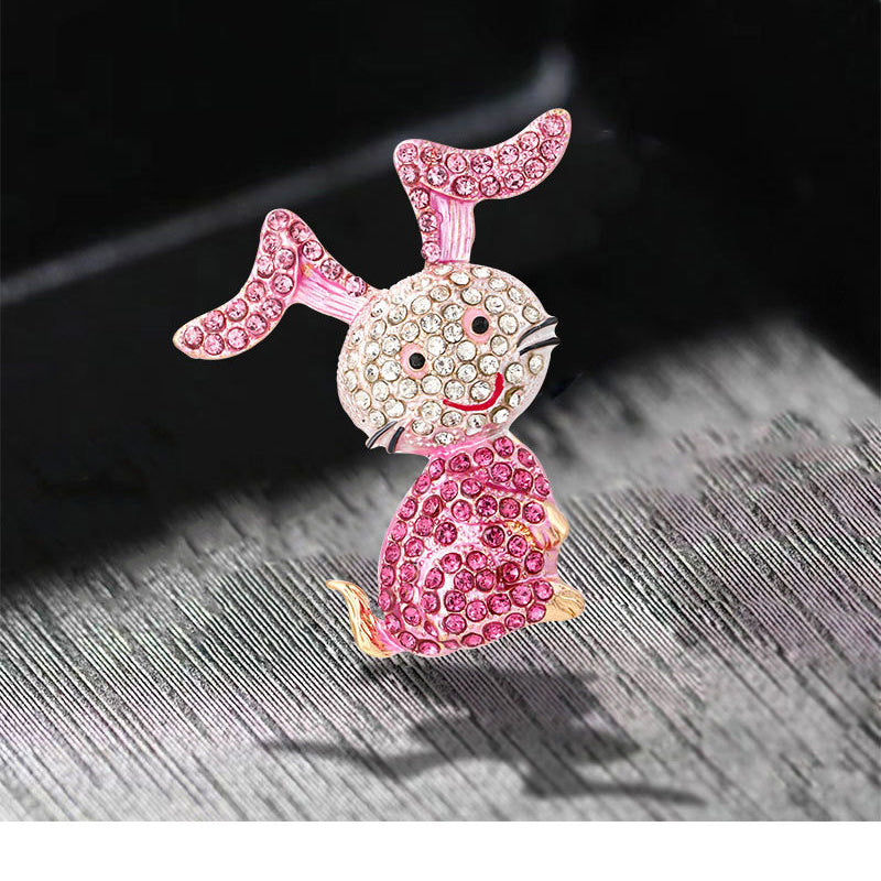 Rabbit Bunny Rhinestone Pin PA4592