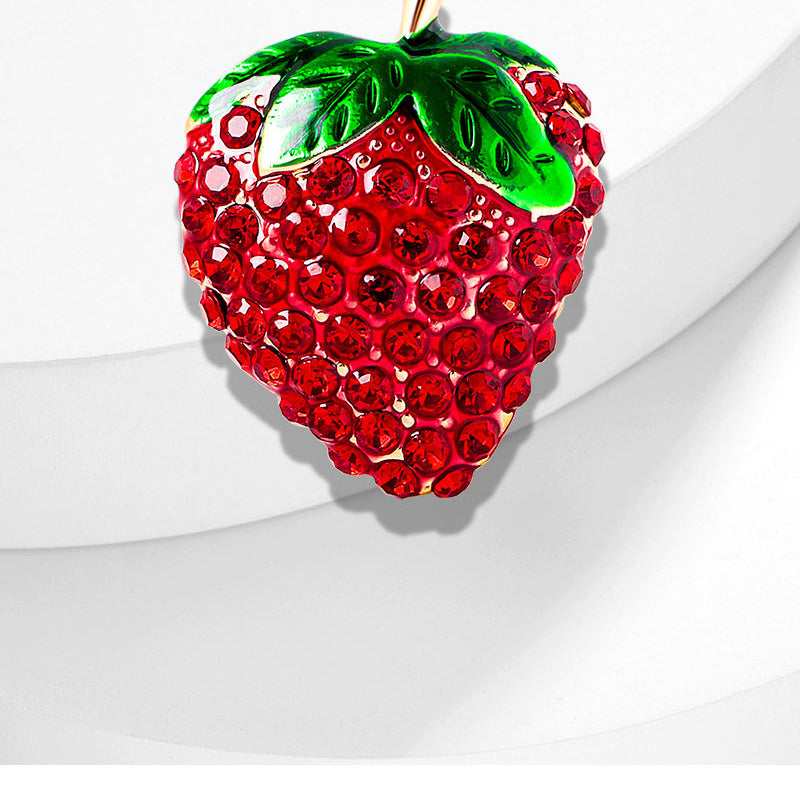 Strawberry Rhinestone Pin PA4714