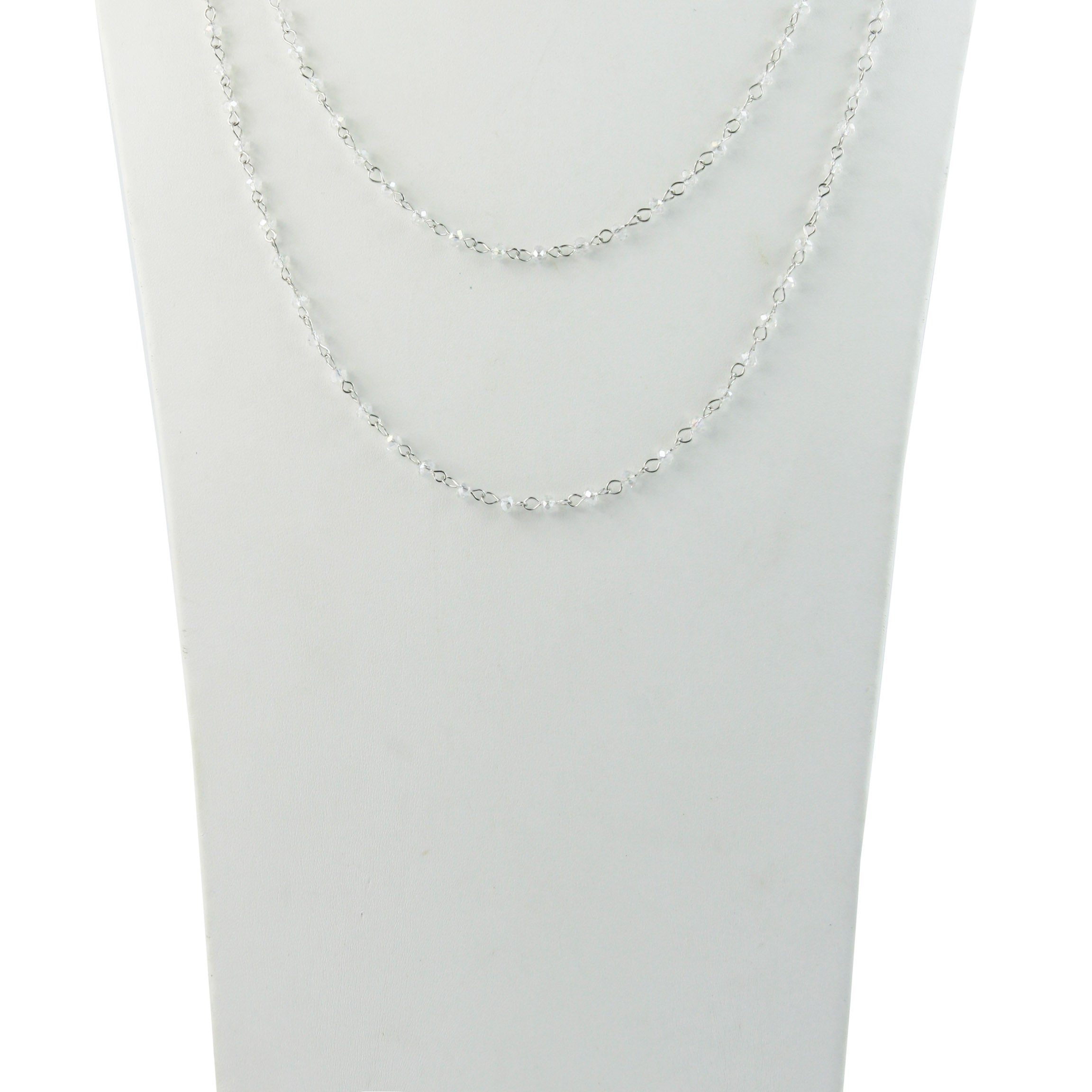 Crystal Beads Chain Necklace N1163-35