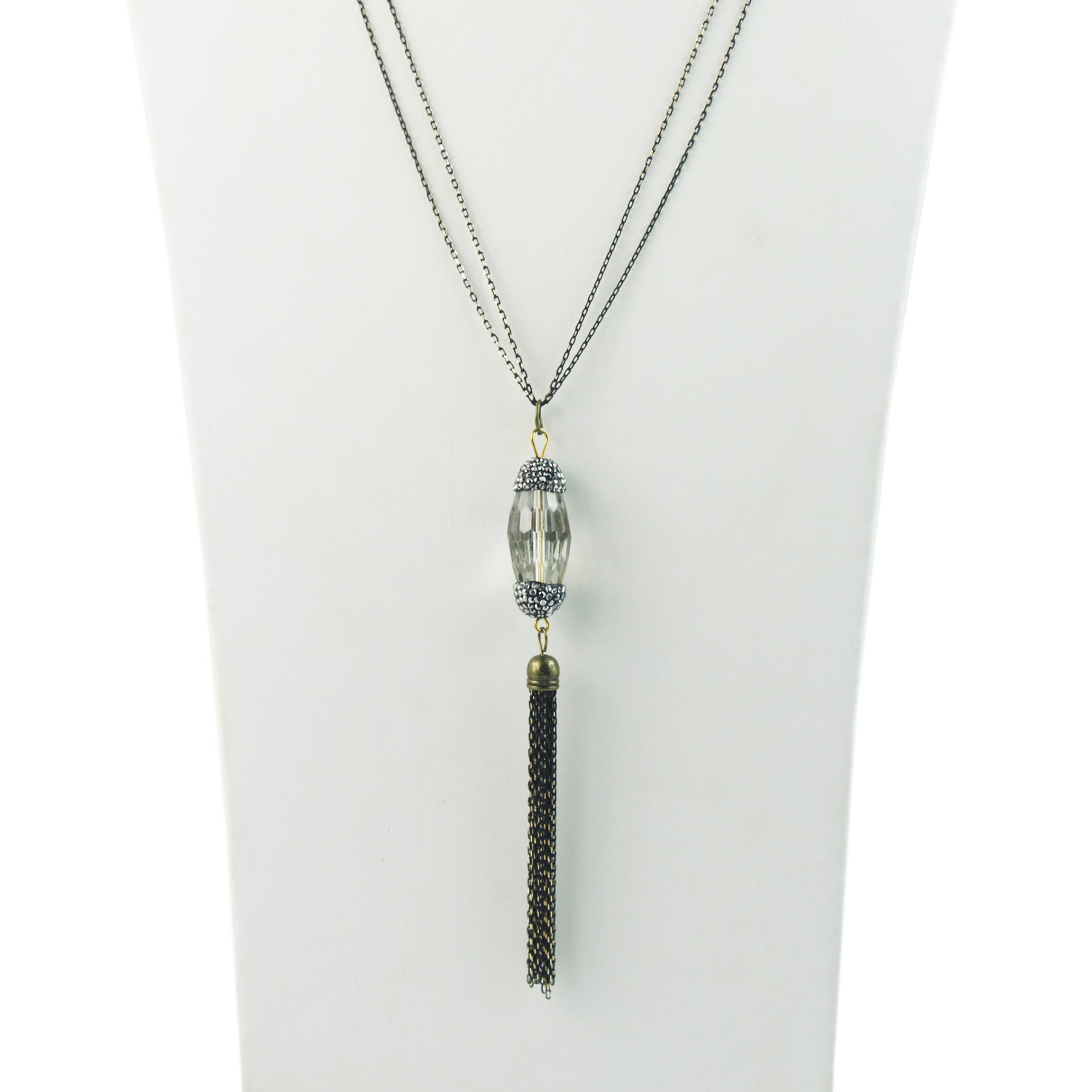 Elegant Women Charm Tassel Crystal Chain Necklaces N2308