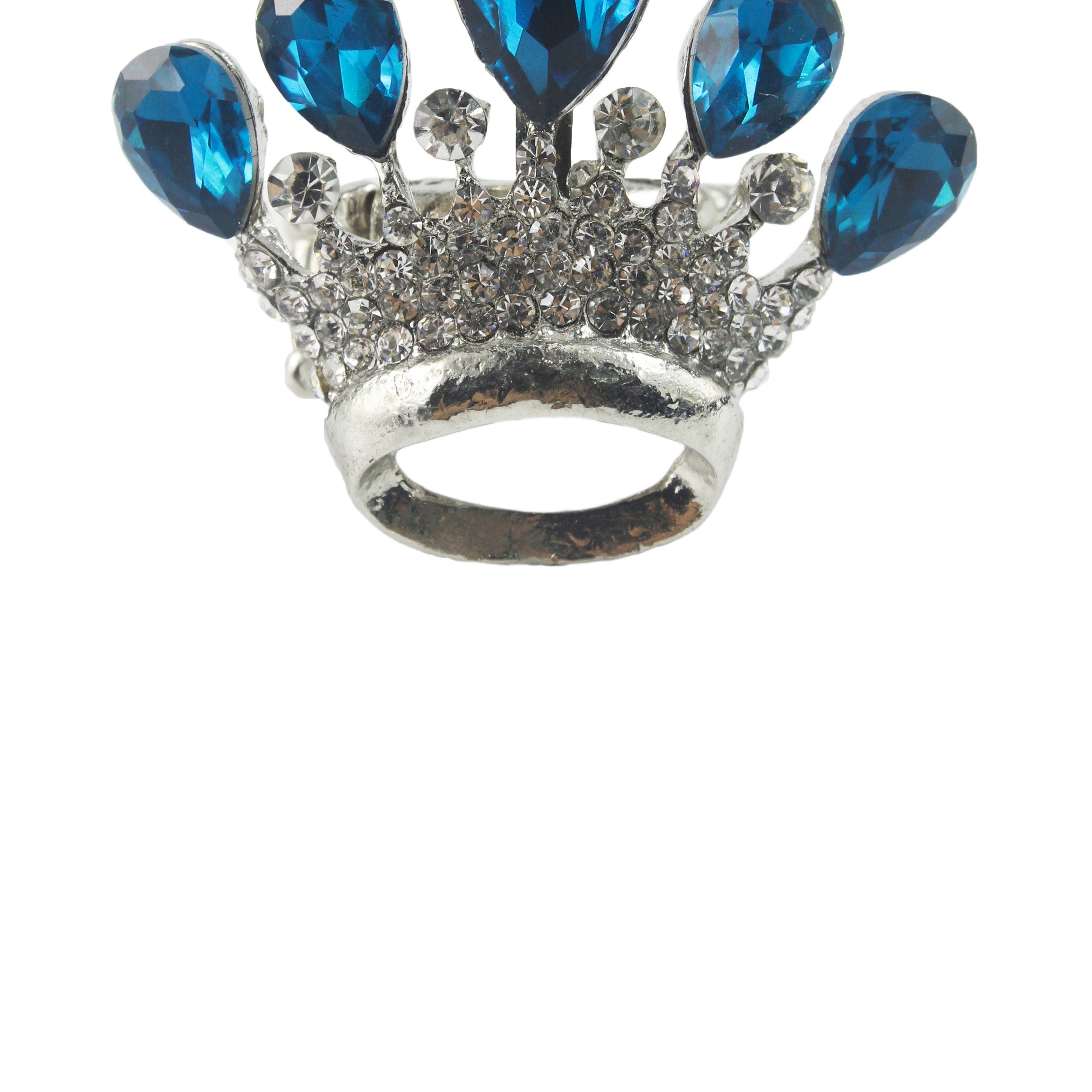Crown Studded With Crystal Rings R1229