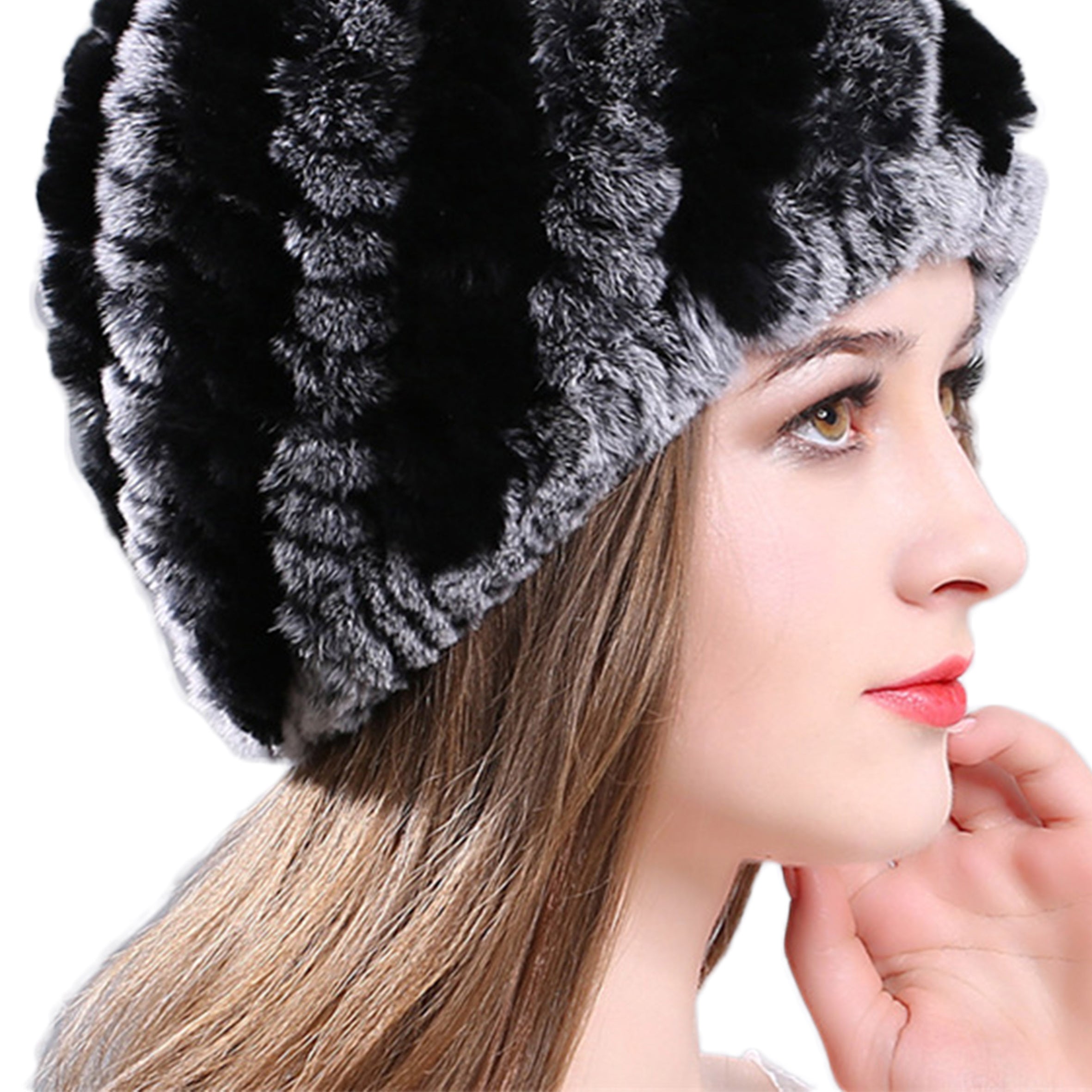 Rex Rabbit Fur Warm Hat C0085