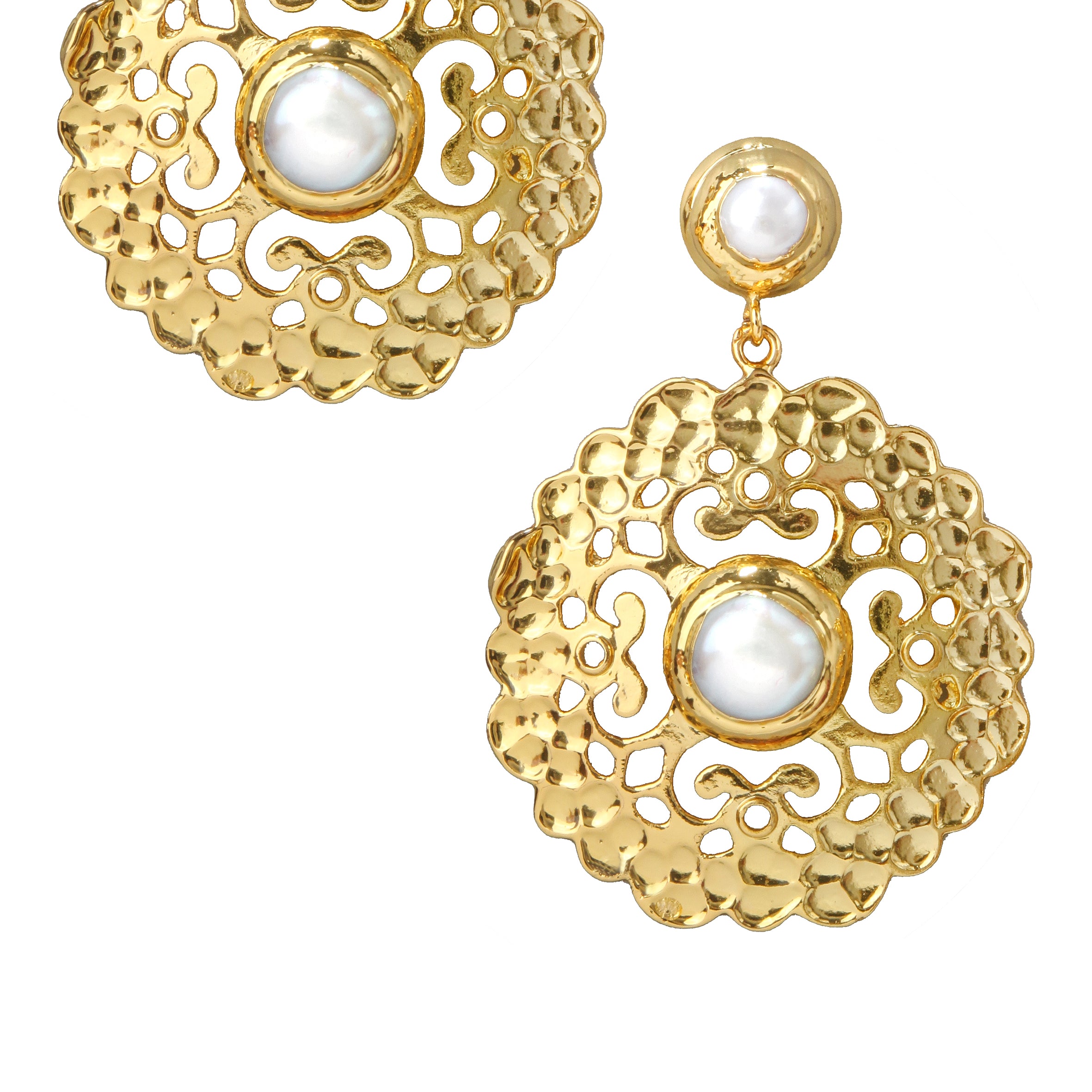 Pearl Baroque Style Earrings E2876