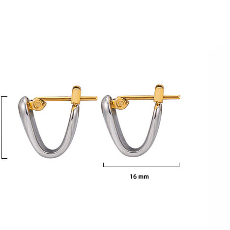 Stainless Steel Hoop Earrings E4499