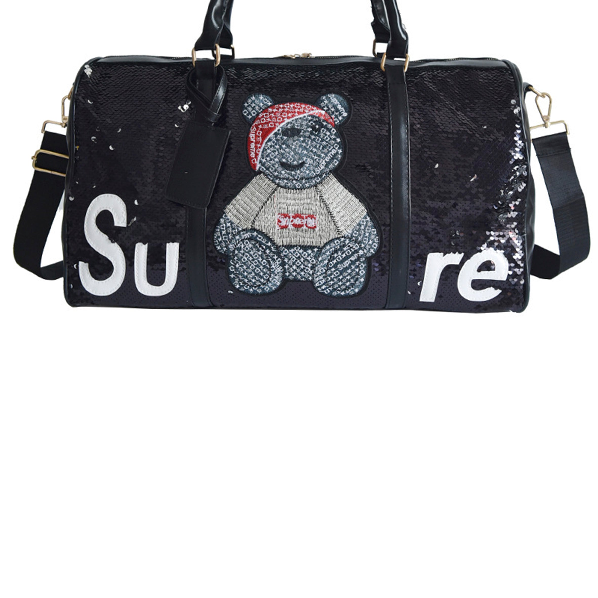 Bear Sequins Tote Handbags HB1016