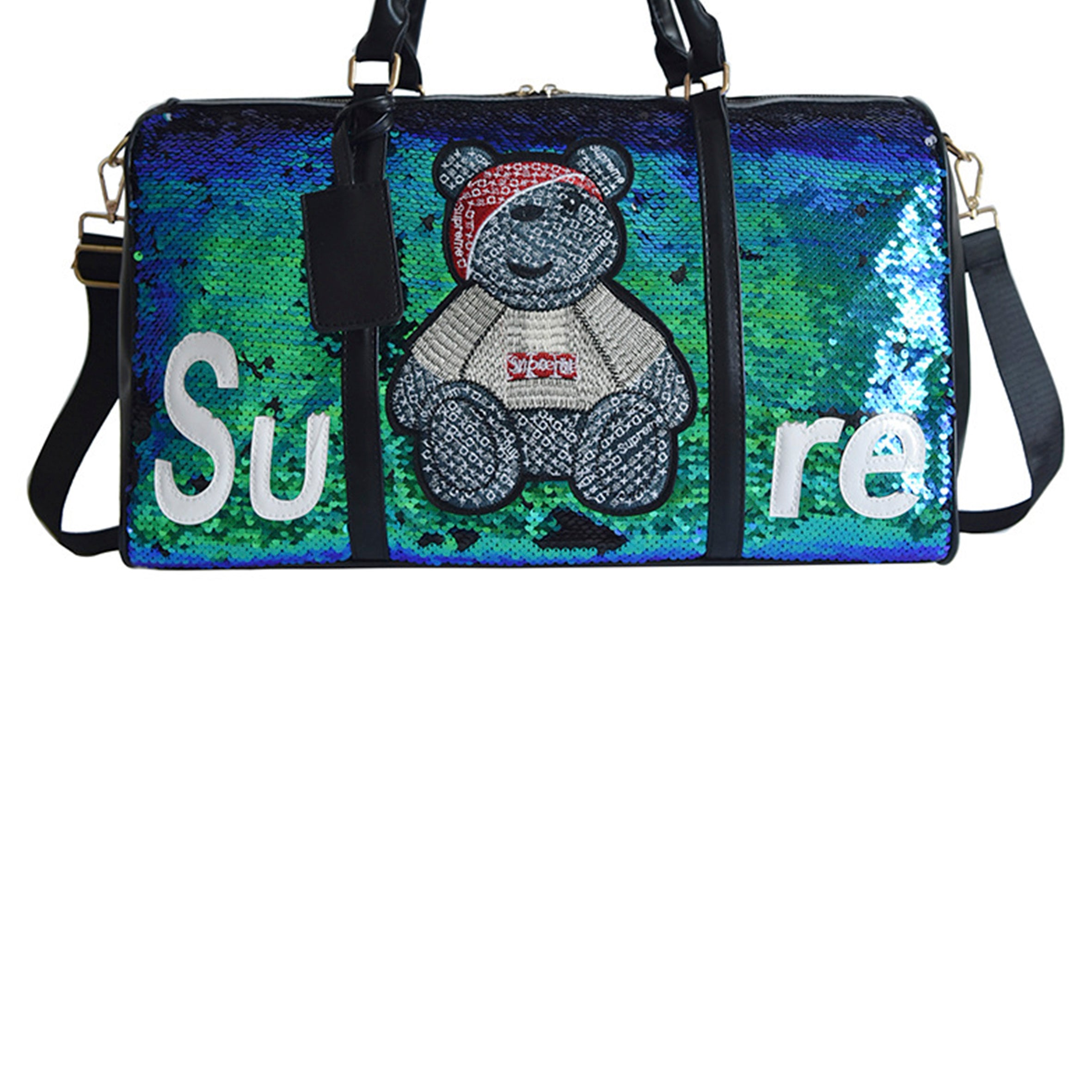 Bear Sequins Tote Handbags HB1016