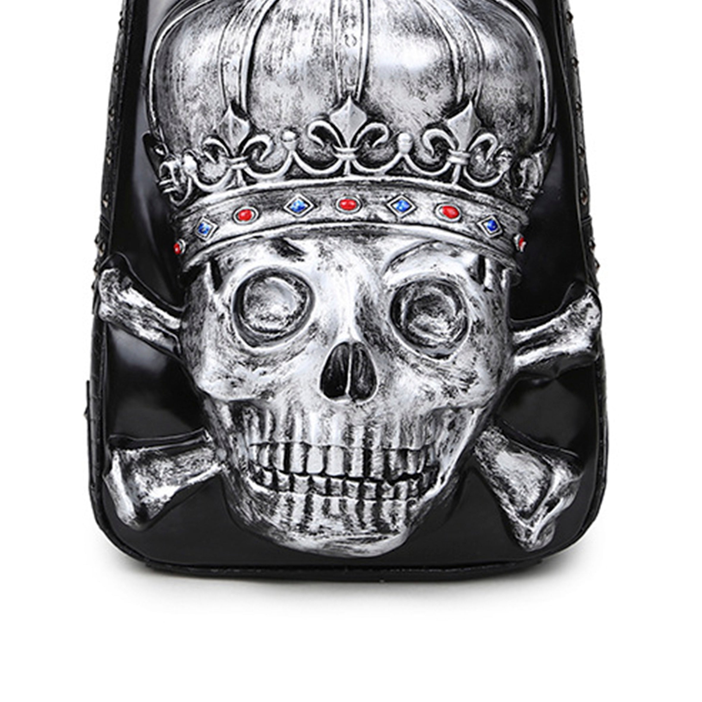 Skull Alloy Pu Leather Backpack HB1103