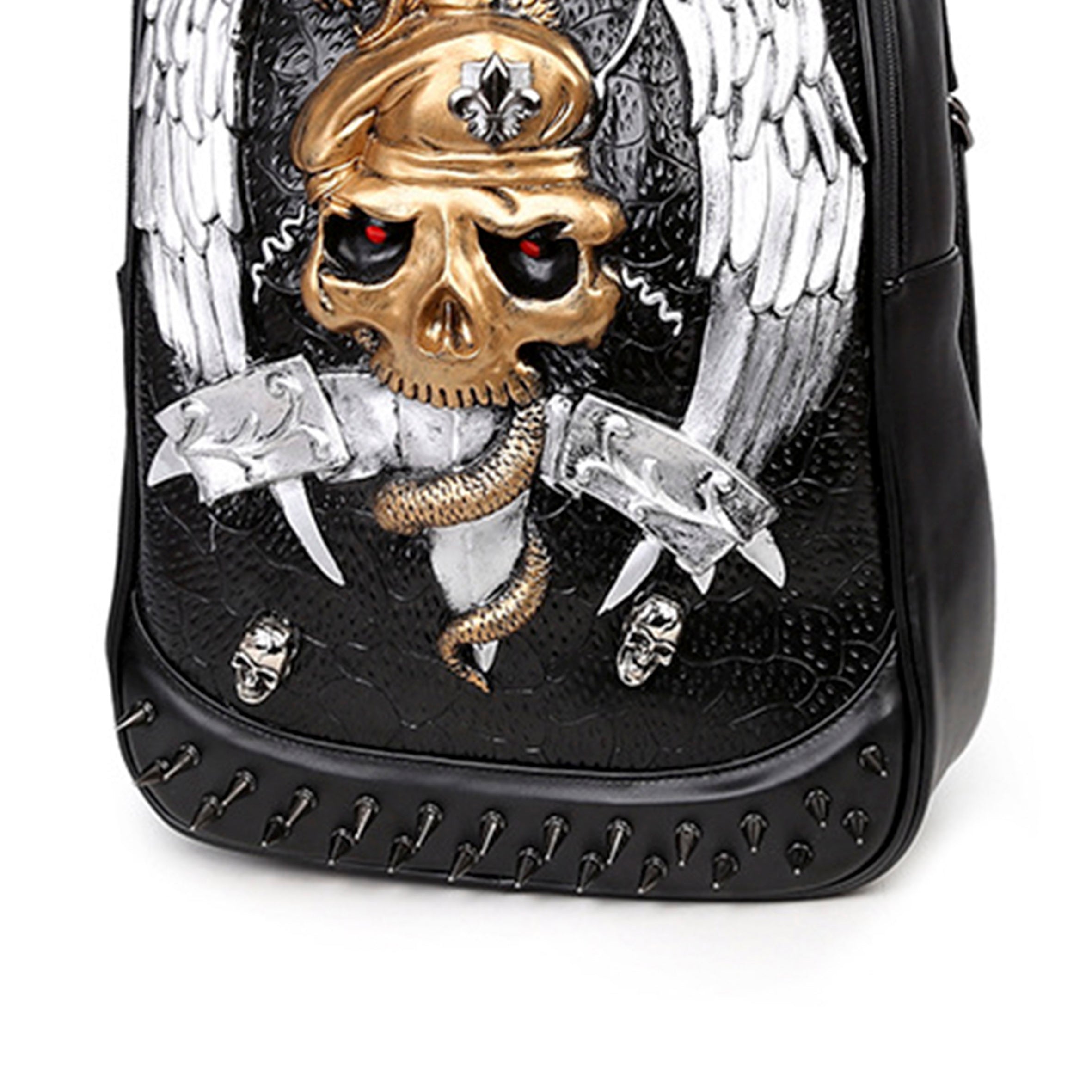 Skull Pu Leather Backpack HB1200