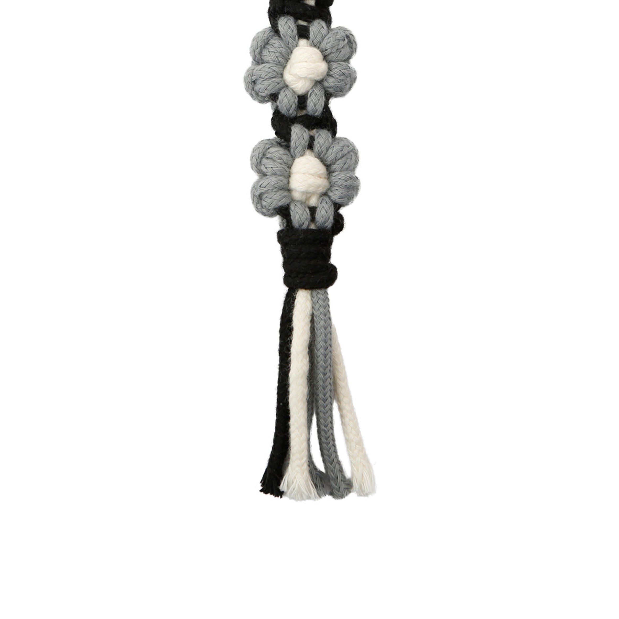 Flower Braided Cotton Thread Tassel Keychain K1284