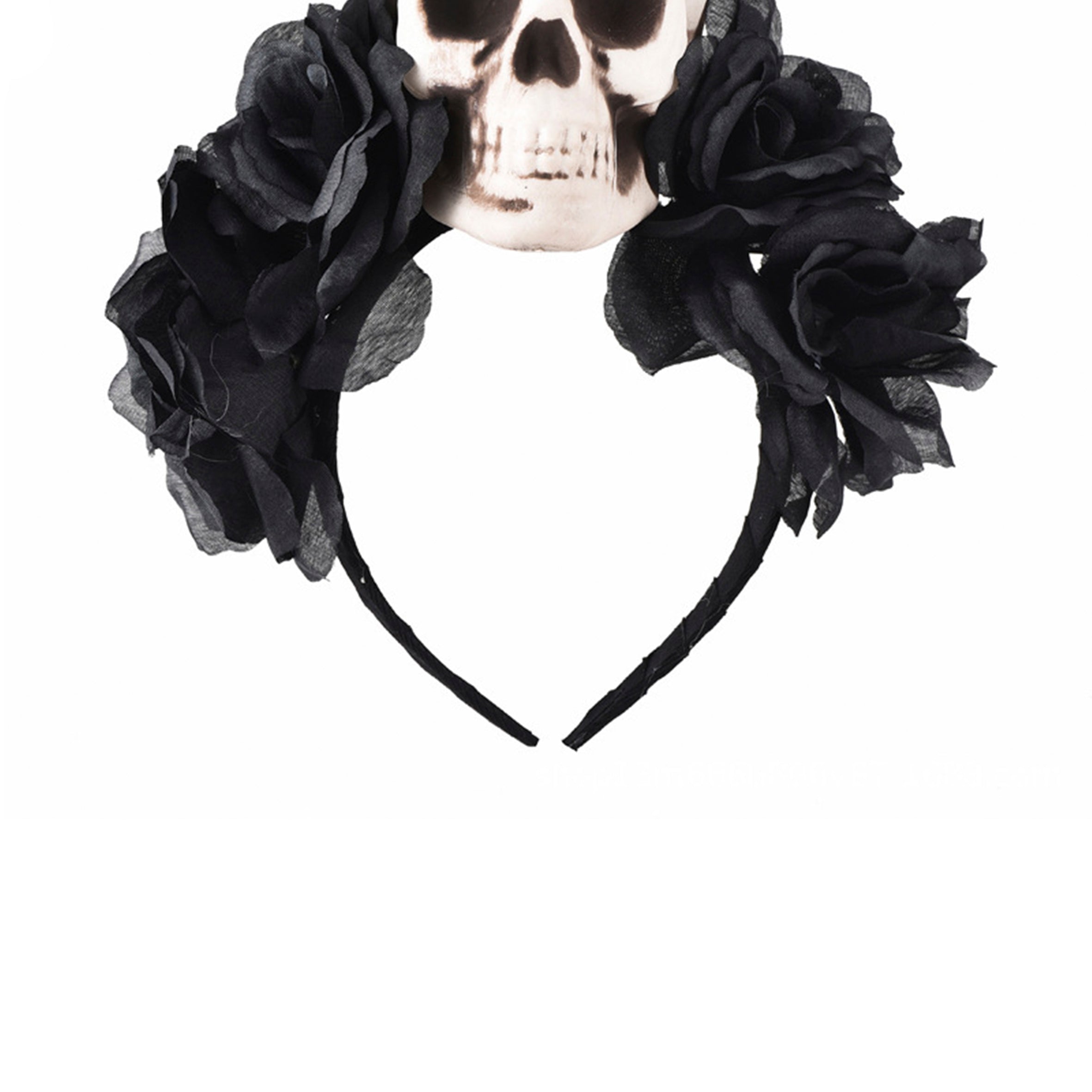 Gothic Skull Rose Headband L2767