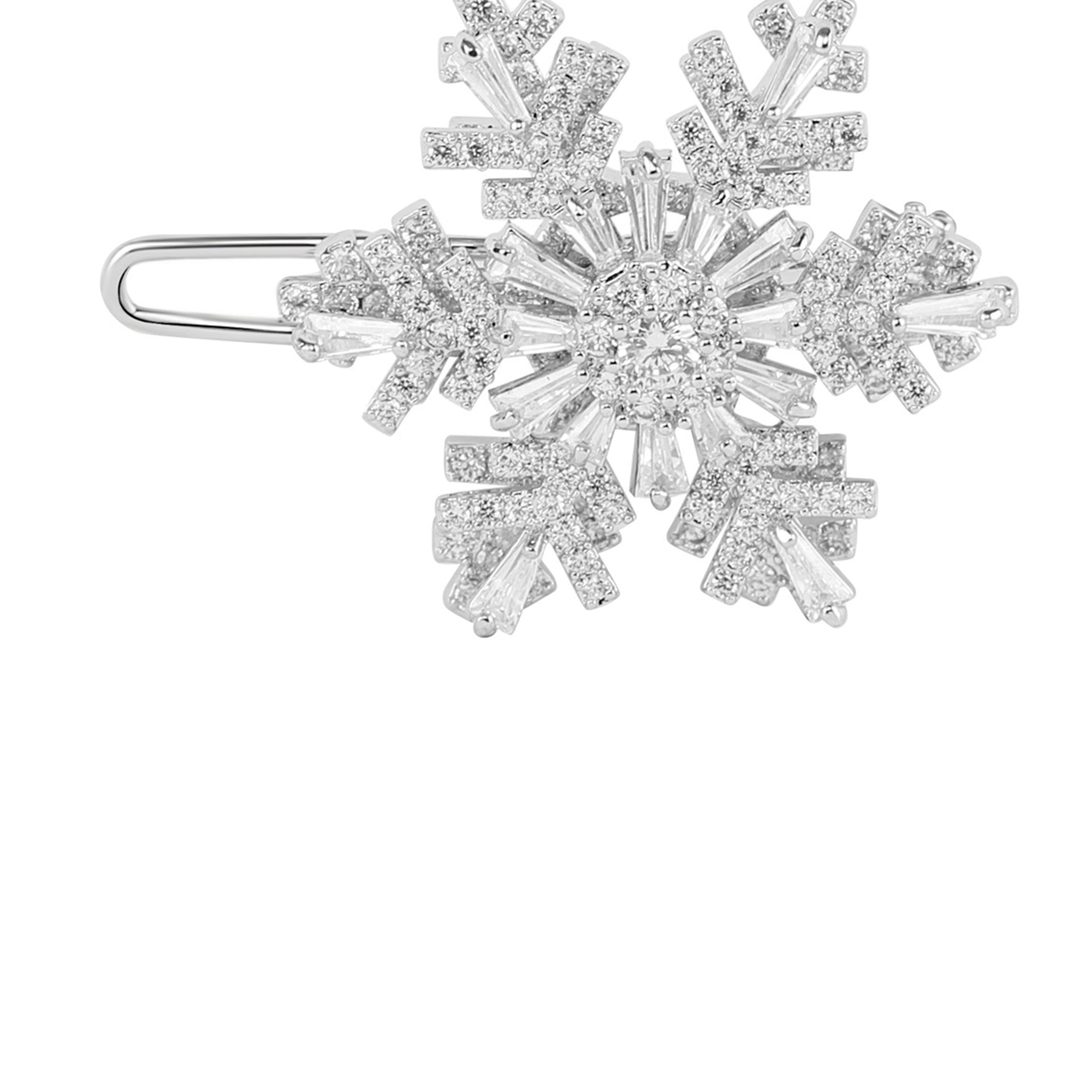 Snowflake Cubic Zirconia Hair Clip L4364