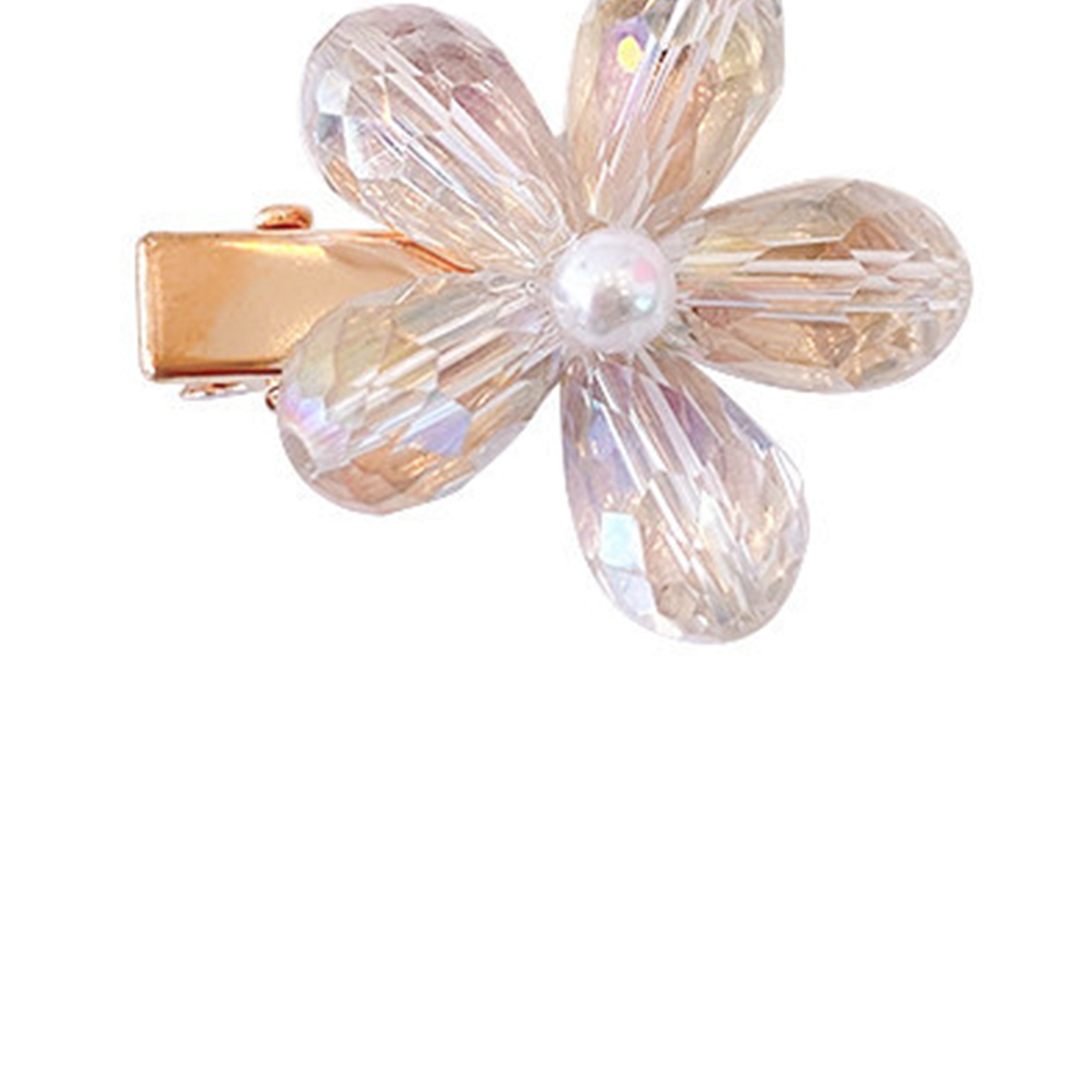 Floral Crystal Bead Hair Clip L4409