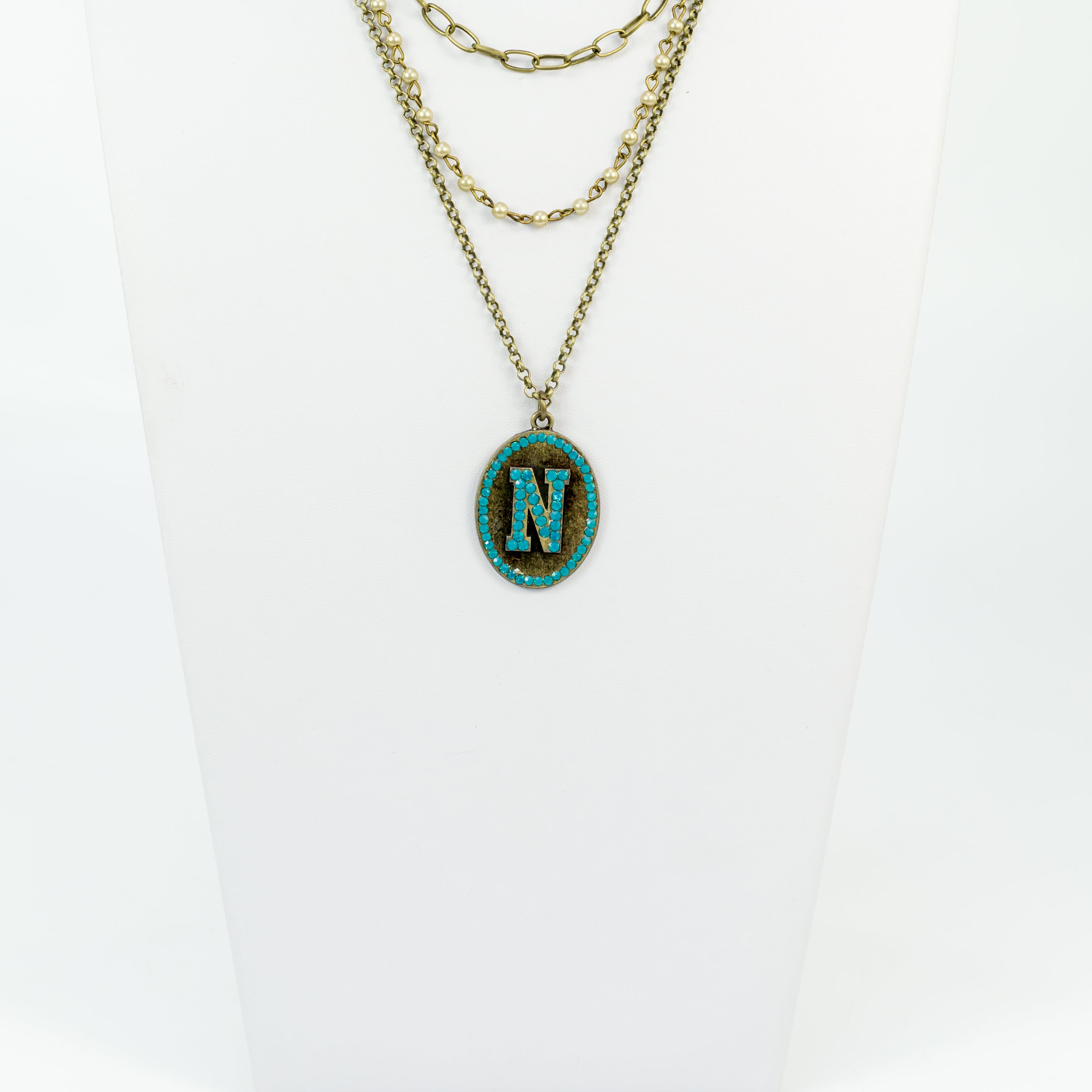 Chain Metal Alphabet Necklace N2312