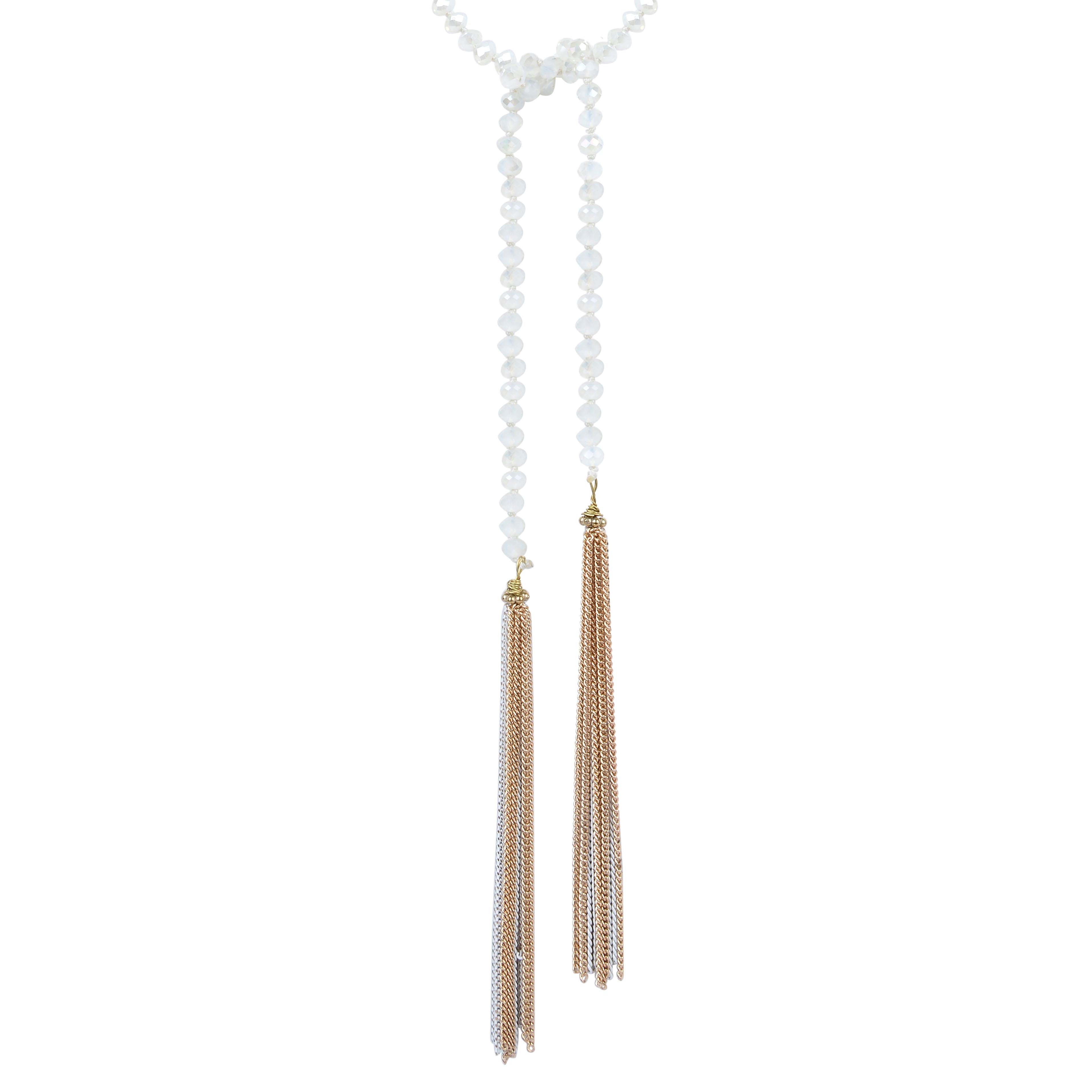 Long Pearl Tassel Necklaces N3176