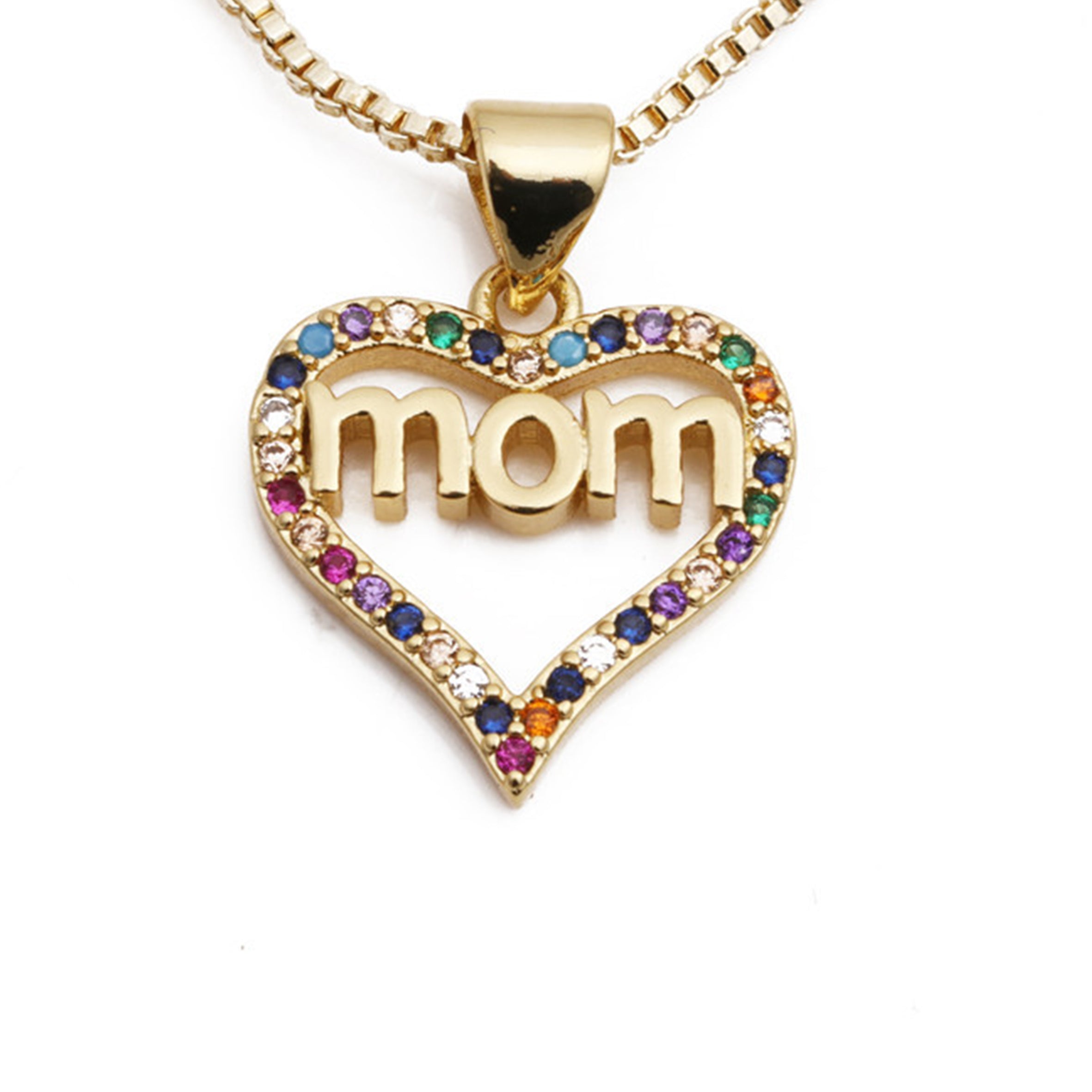 Love MoM Zircon Necklace N3829