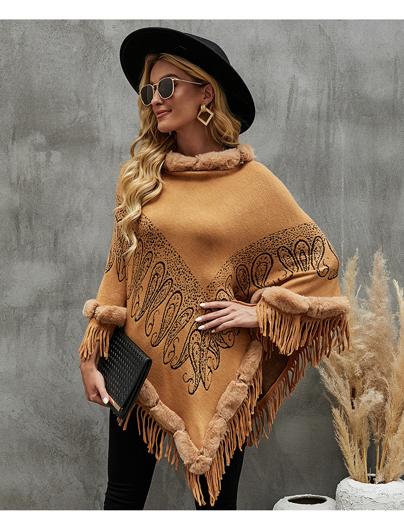 Collar Pullover Tassel Cape S0214 – Ole