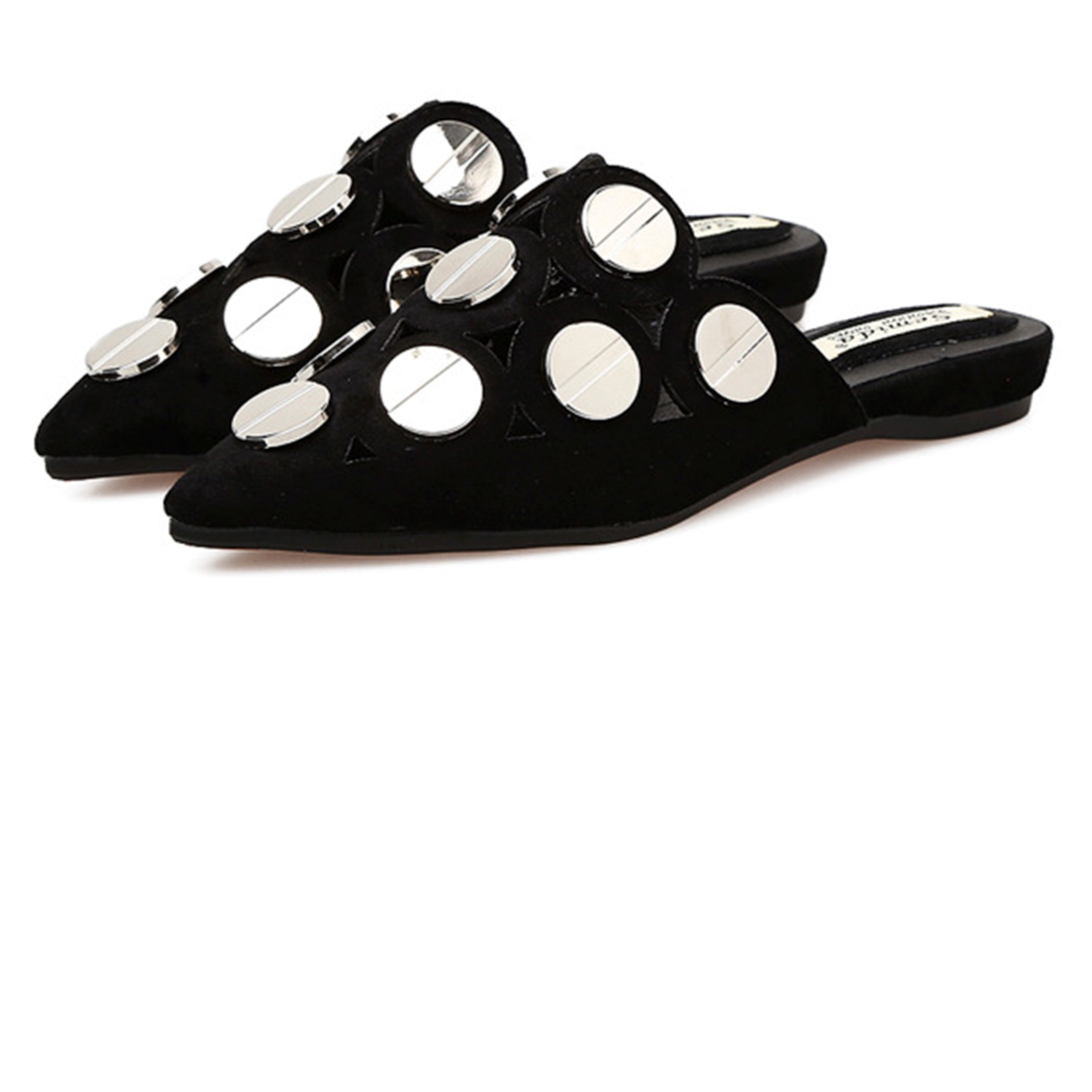 Button Slippers Sandals SH0070-BK