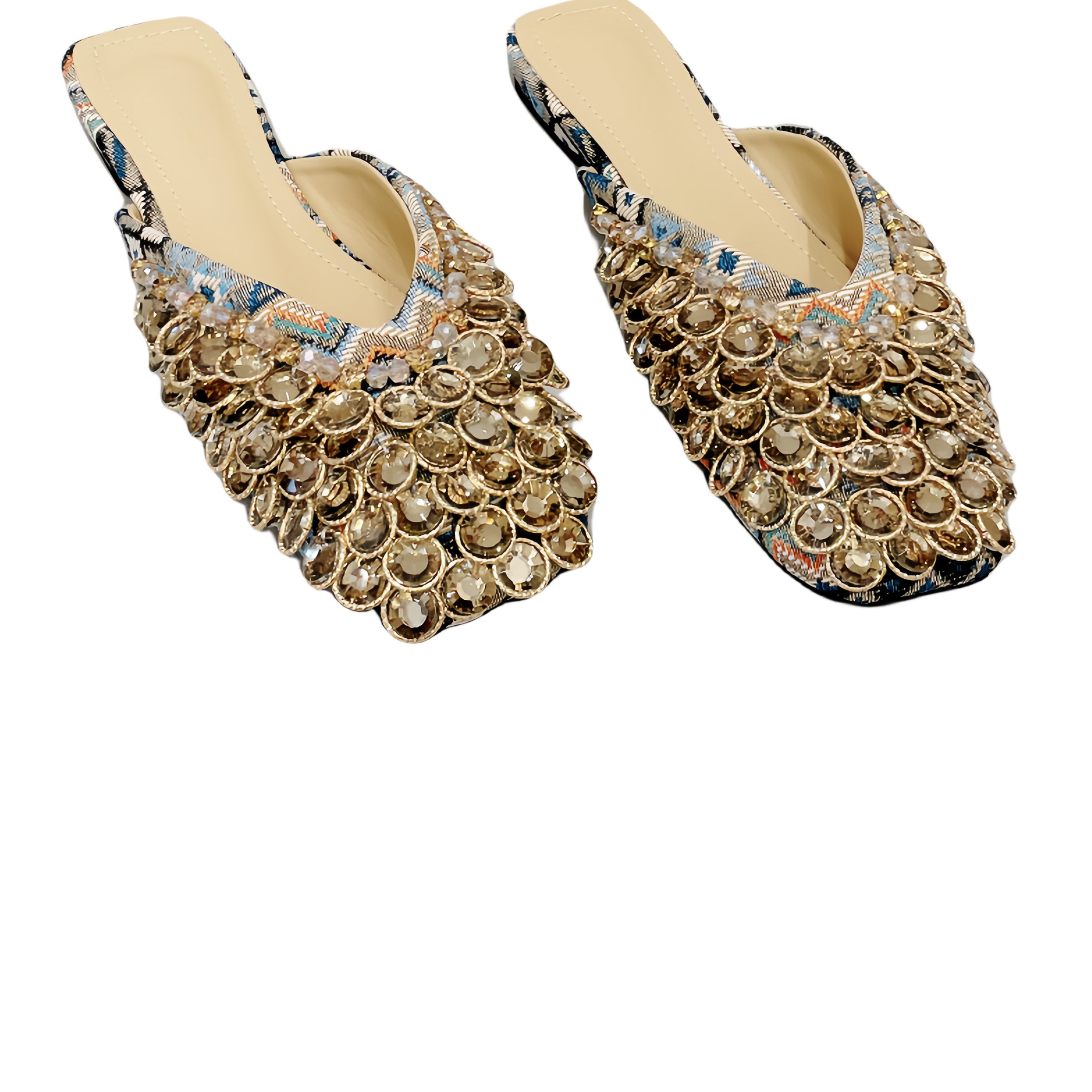 Rhinestone Slippers Sandals SH0077-GD